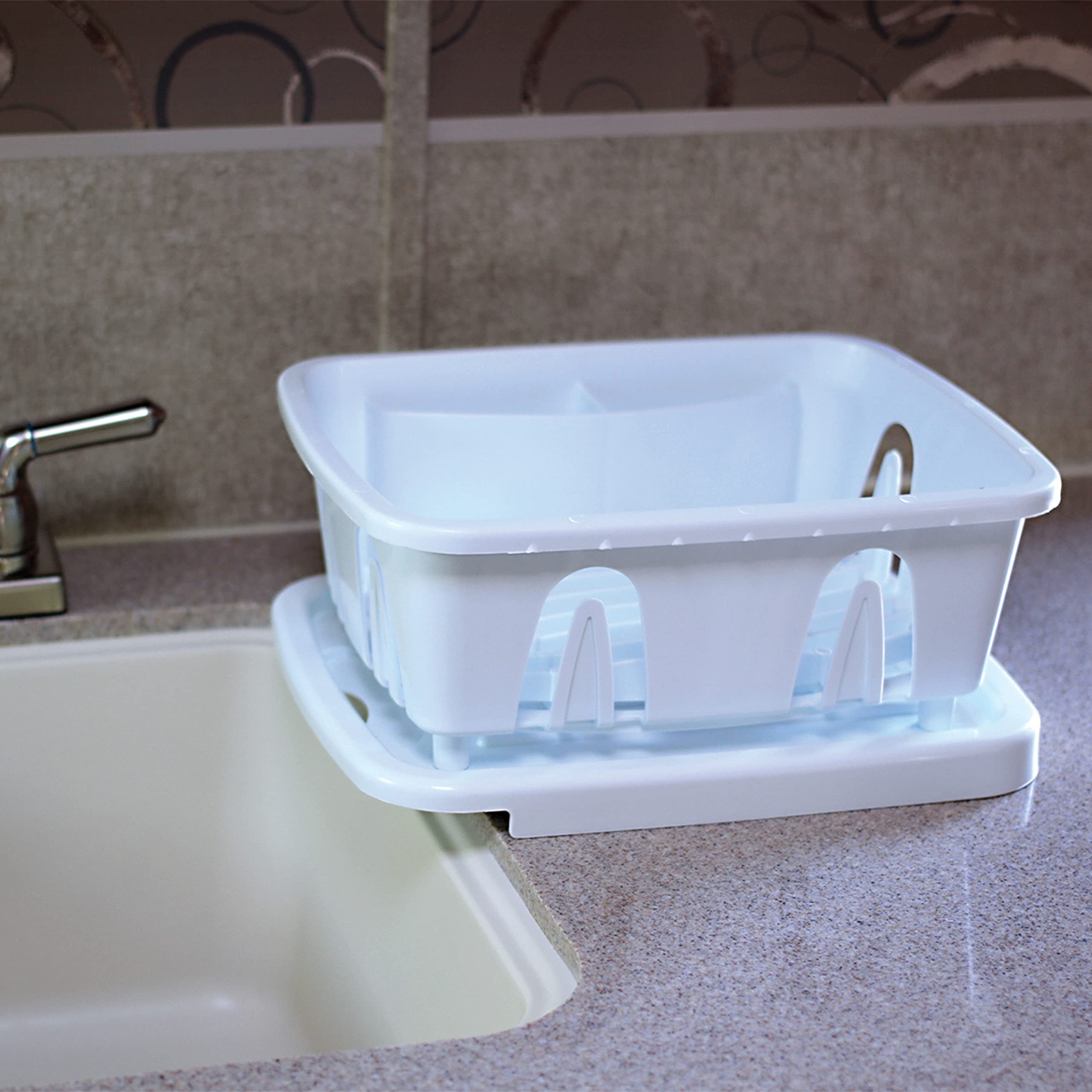 Camco 43511 Mini Dish Drainer, White, Ea