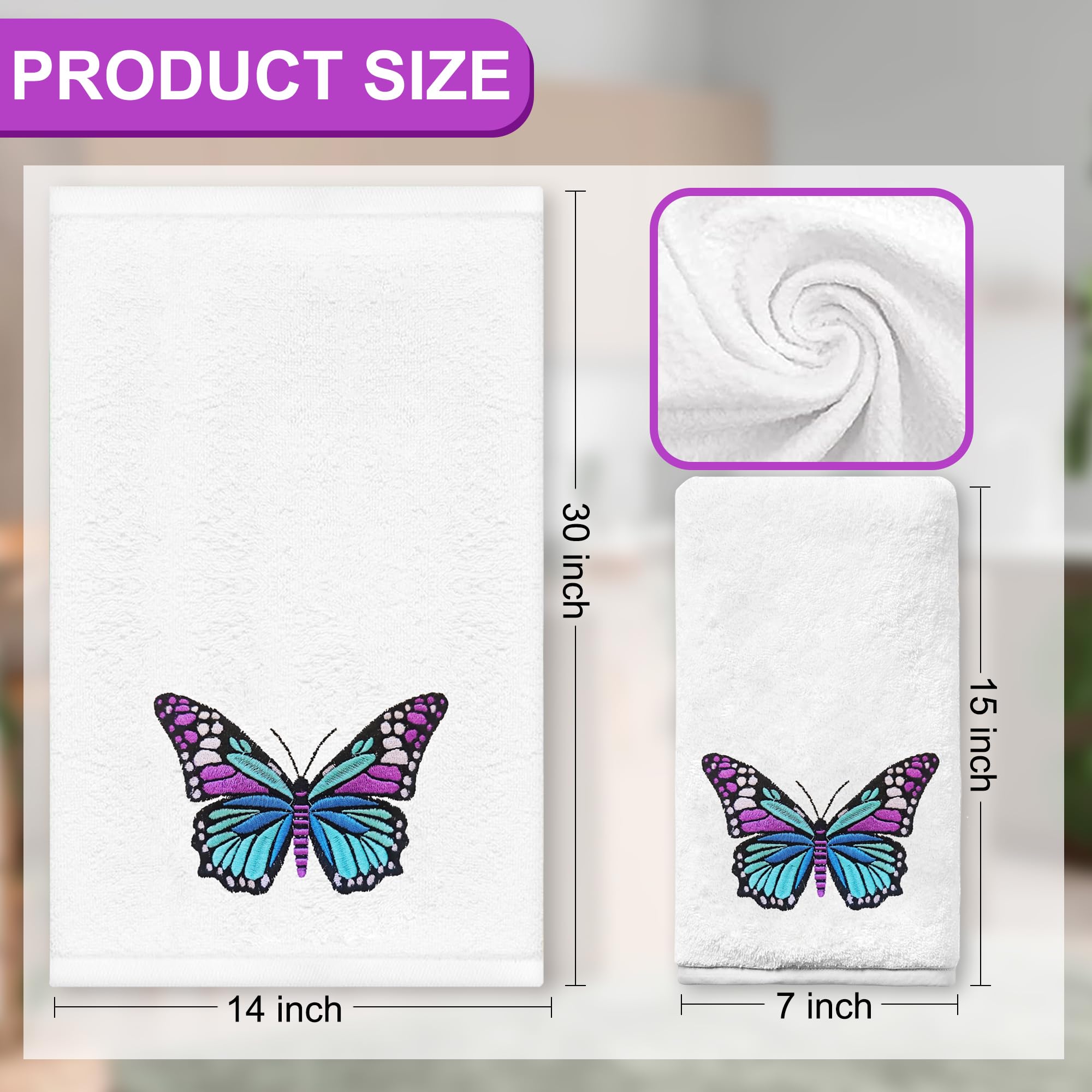 Yanhuecui Fall Hand Towels for Bathroom Set of 2, Fall Bathroom Decor, Hello Autumn Pumpkin Cotton Soft Embroidered Hand Towels