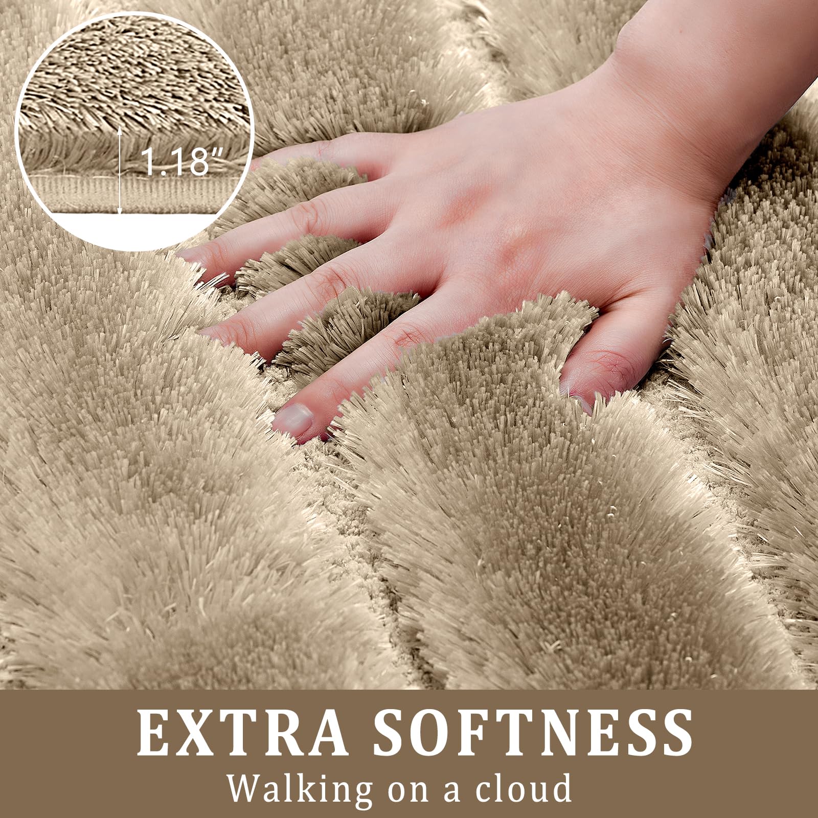 Teewas Bathroom Rugs Sets, Luxury Ombre Bath Mat Set, Non Slip Ultra Soft And Water Absorbent Bath Carpet, Machine Washable Quic