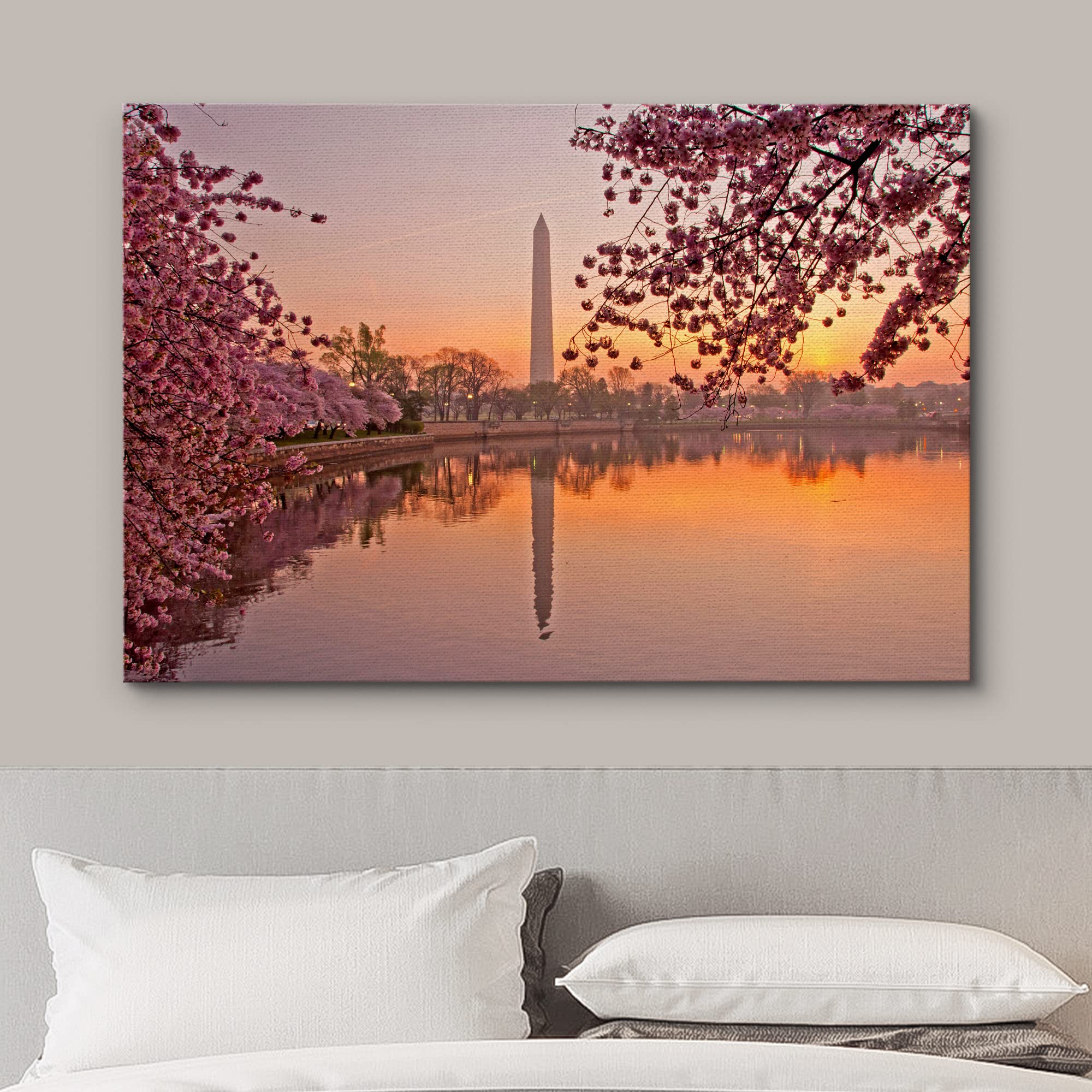 Canvas Prints Wall Art - Cherry Blossom Festival At The National Mall Washington, Dc | Modern Wall Decor/Home Art Stretched Gall