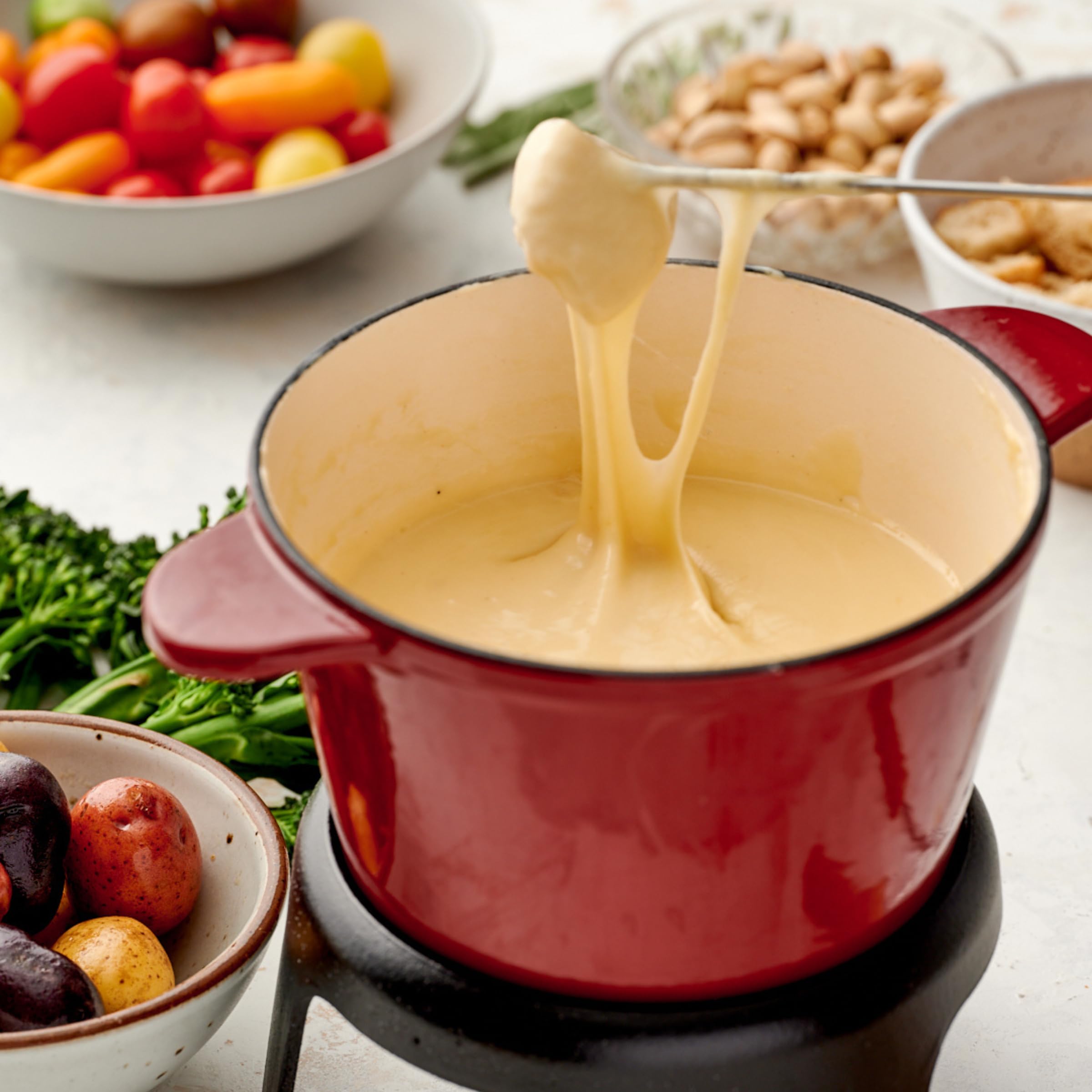 Swiss Knight Fondue - L'Original Swiss Cheese, 14 Oz, Perfect for Parties