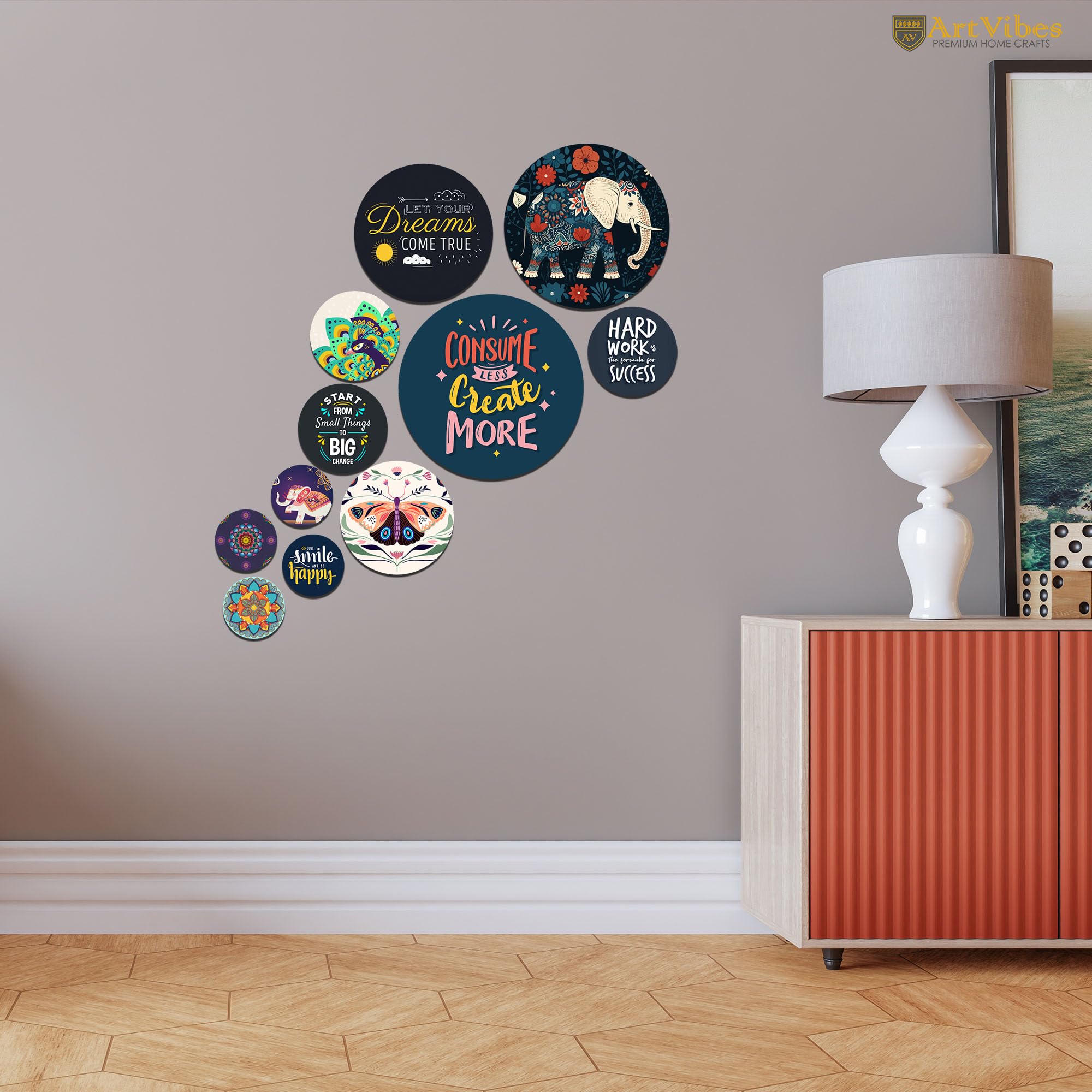 Artvibes Decorative Mdf Wooden Wall Hanging Decoration Item For Home | Office | Gifts | Modern Artworks Art Items | Livingroom,