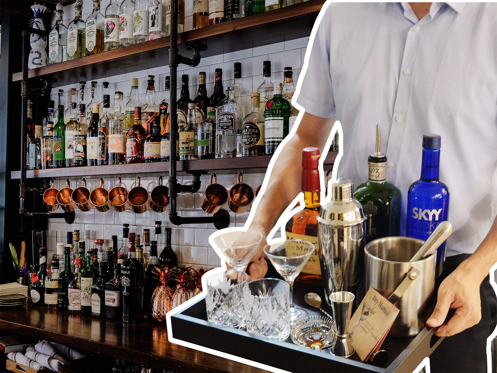 Square Wood Serving Tray With Handle, Ottoman Decorative For Home, 16X16 Inches Black