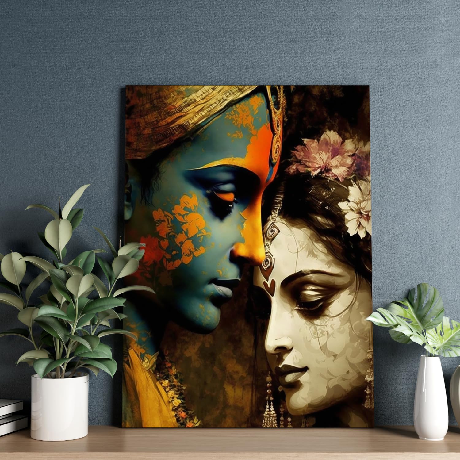 Chalk My Theme Radha Krishna Painting For Wall Decoration Gift Item For Home Decoration Radha Krishna Photo Or Picture Wood Prin