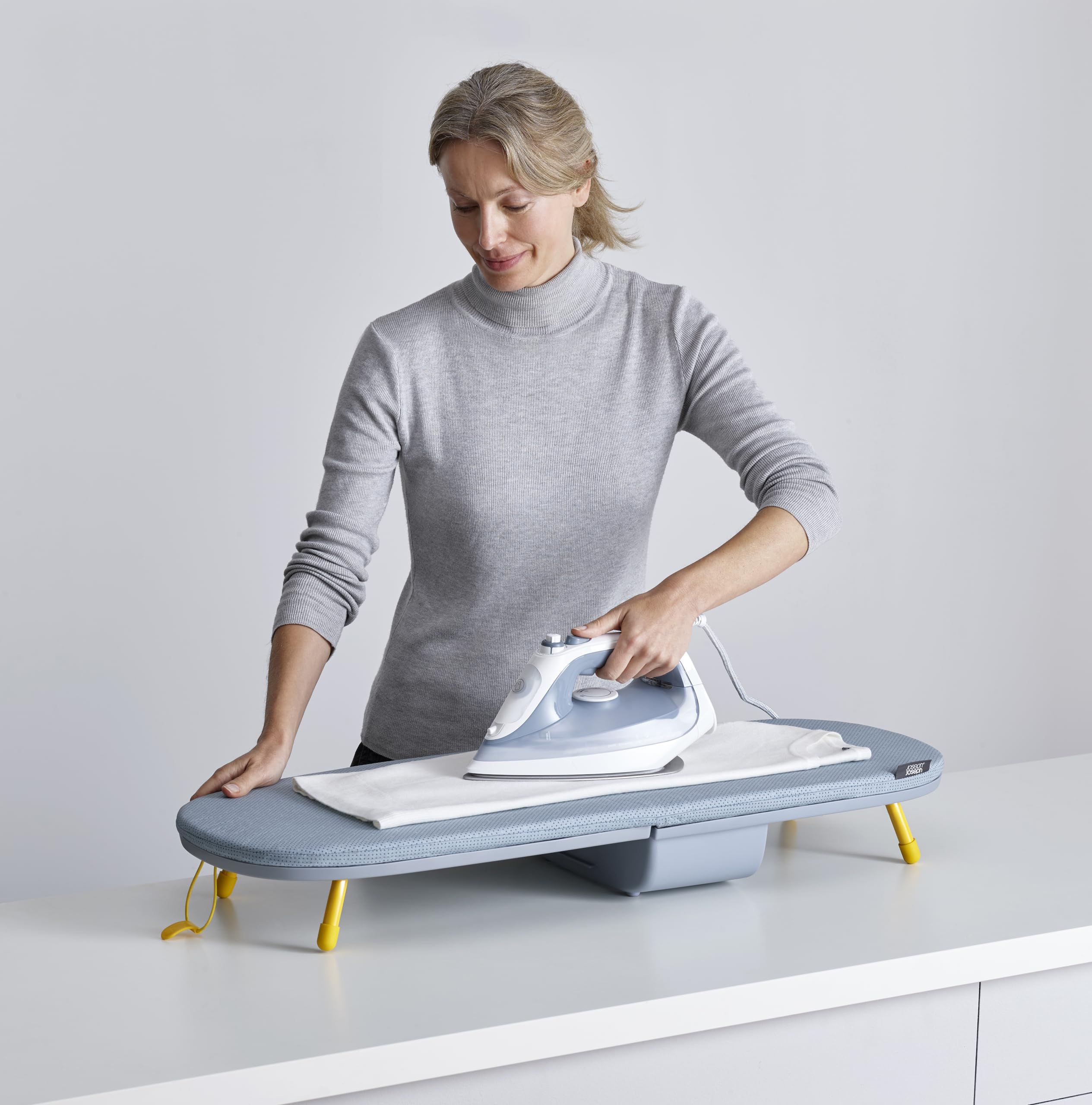 Joseph Joseph Folding Space-Saving  compact Table-top Ironing Board  greyYellow