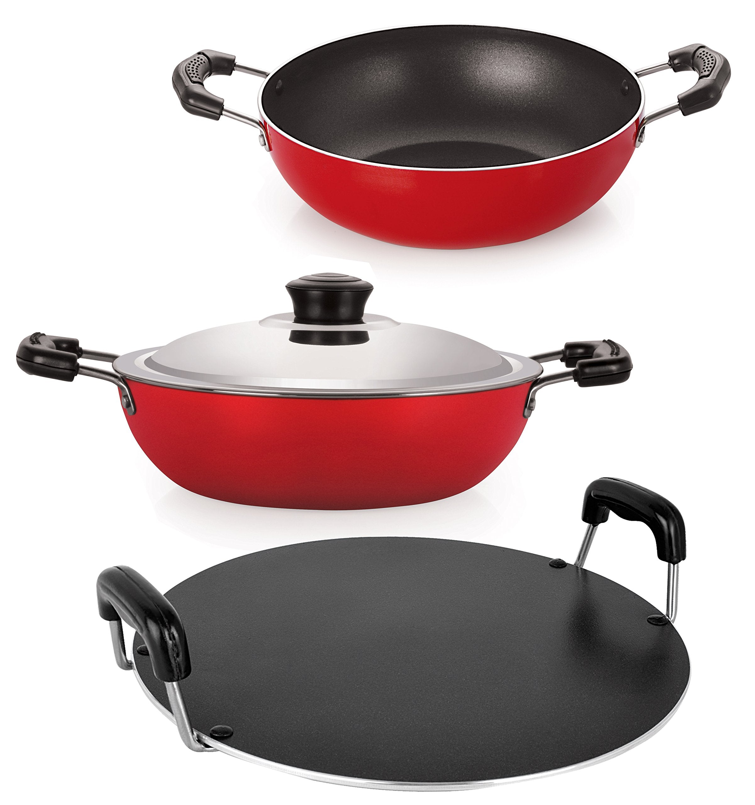 Nirlon NonToxic Aluminium NonStick Cookware Combo Set