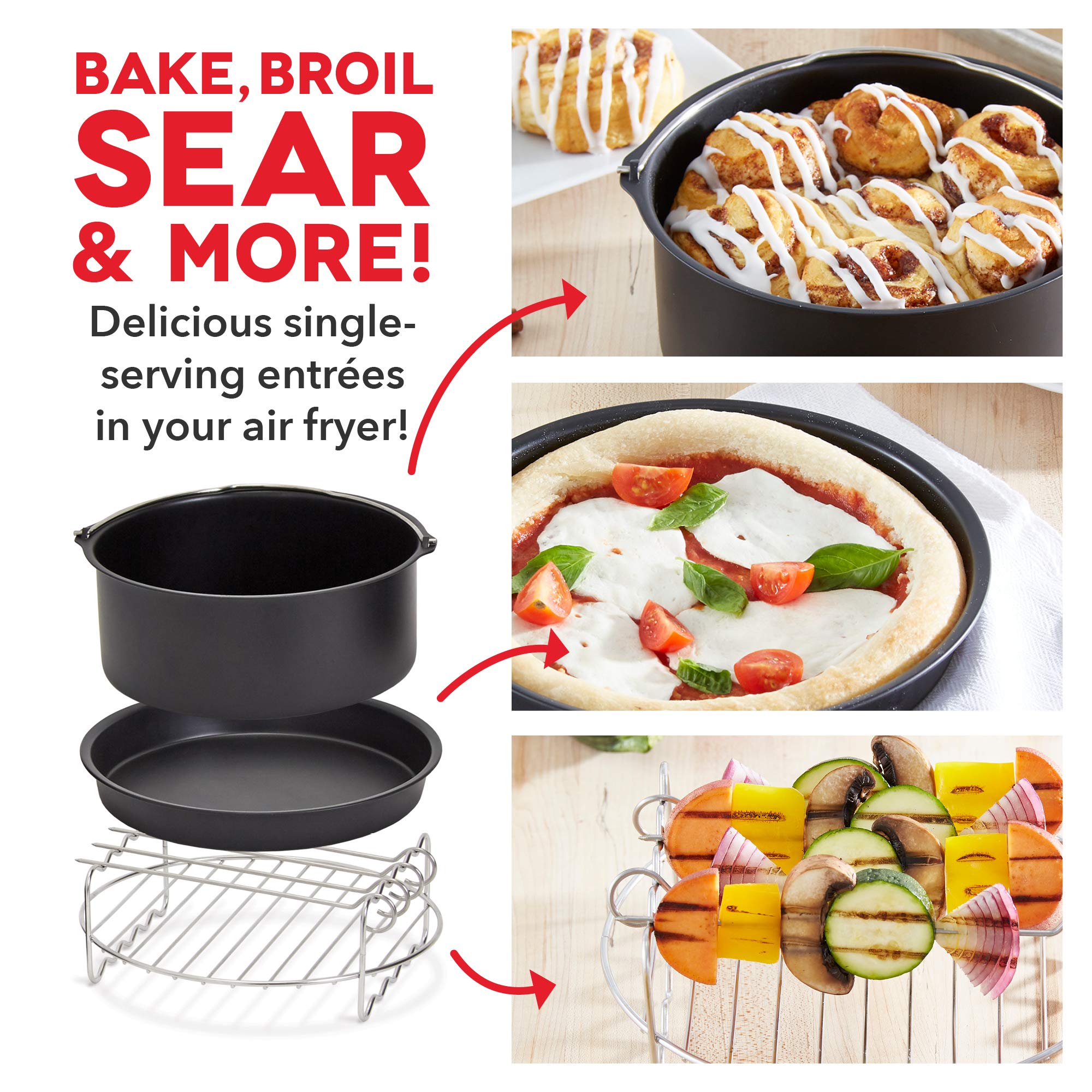 Dash Dfaf450Up1 Air Fryer, Deluxe, Accessory Bundle