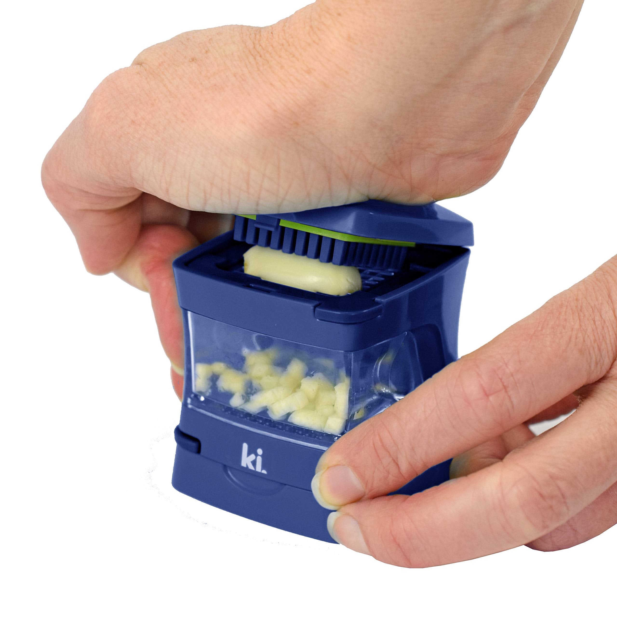 Kitchen Innovations Peel Garlic Press, Standard, Blue