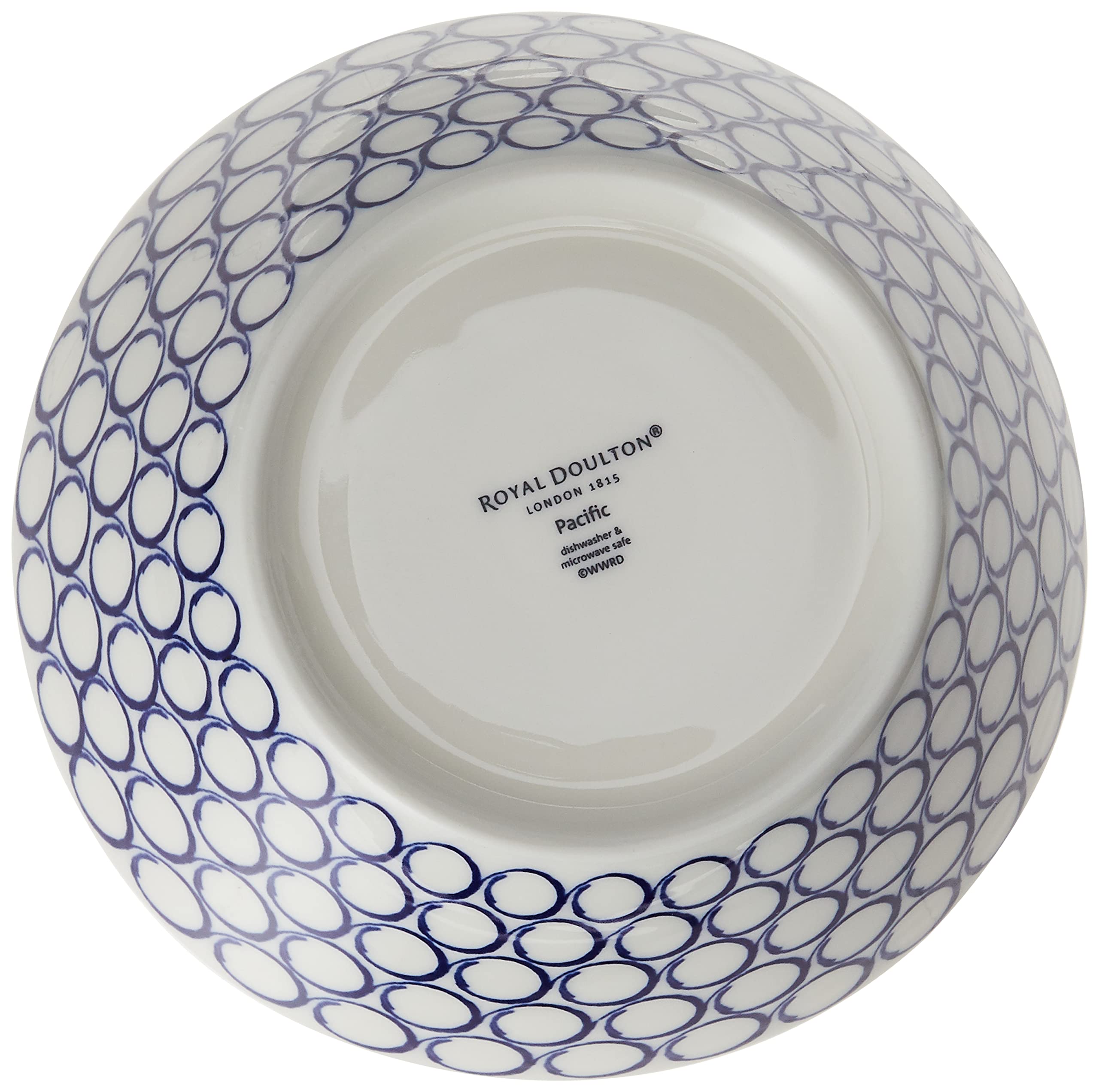 Royal Doulton Porcelain Pacific Mixed Patterns Bowls Set Of 6, Blue/White, 5.9''