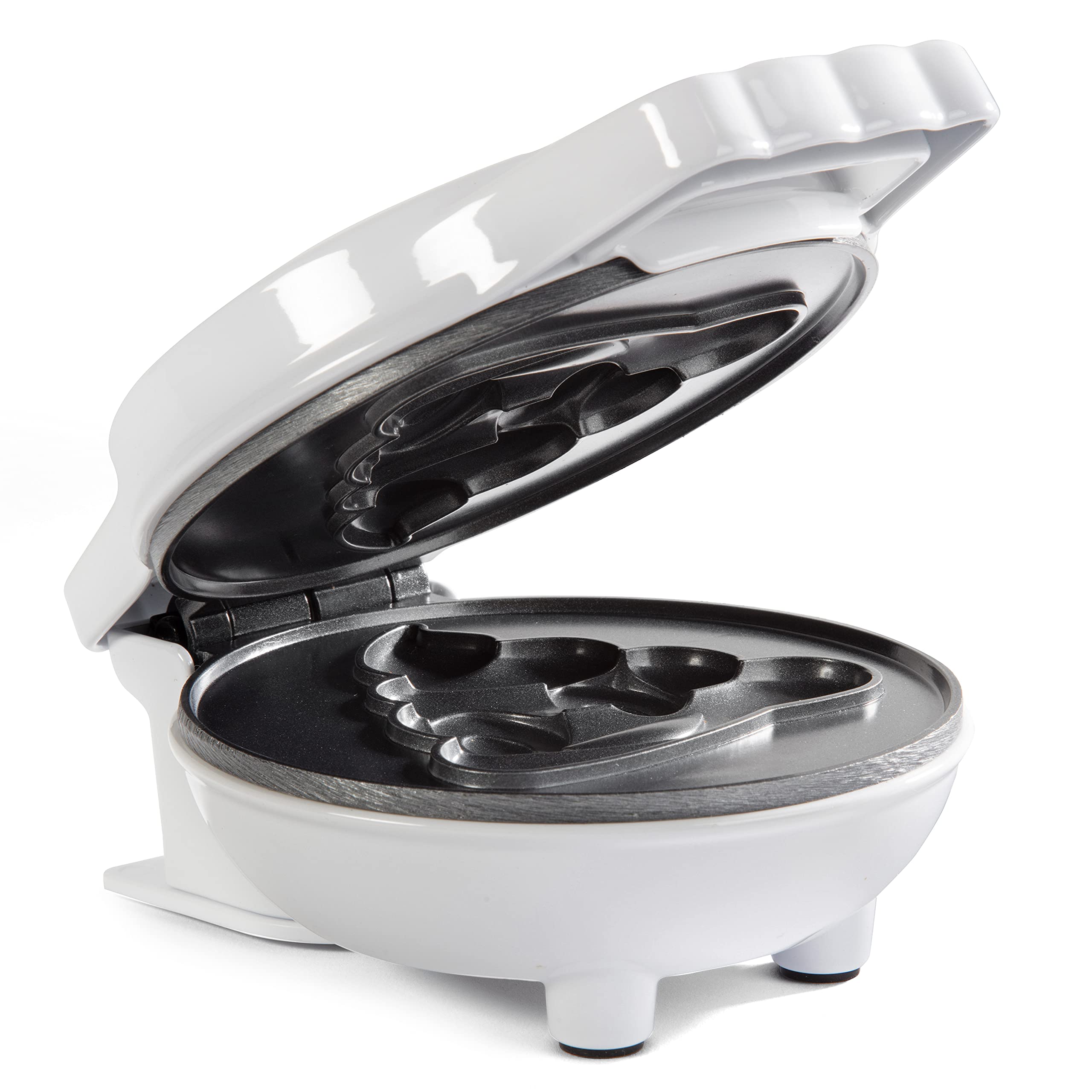 Emoji Poop Mini Waffle Maker- Breakfast Fun For Kids W Cute Smiley Face Design, 4'' Waffler Iron Makes Poo Shaped Pan Cakes Or W
