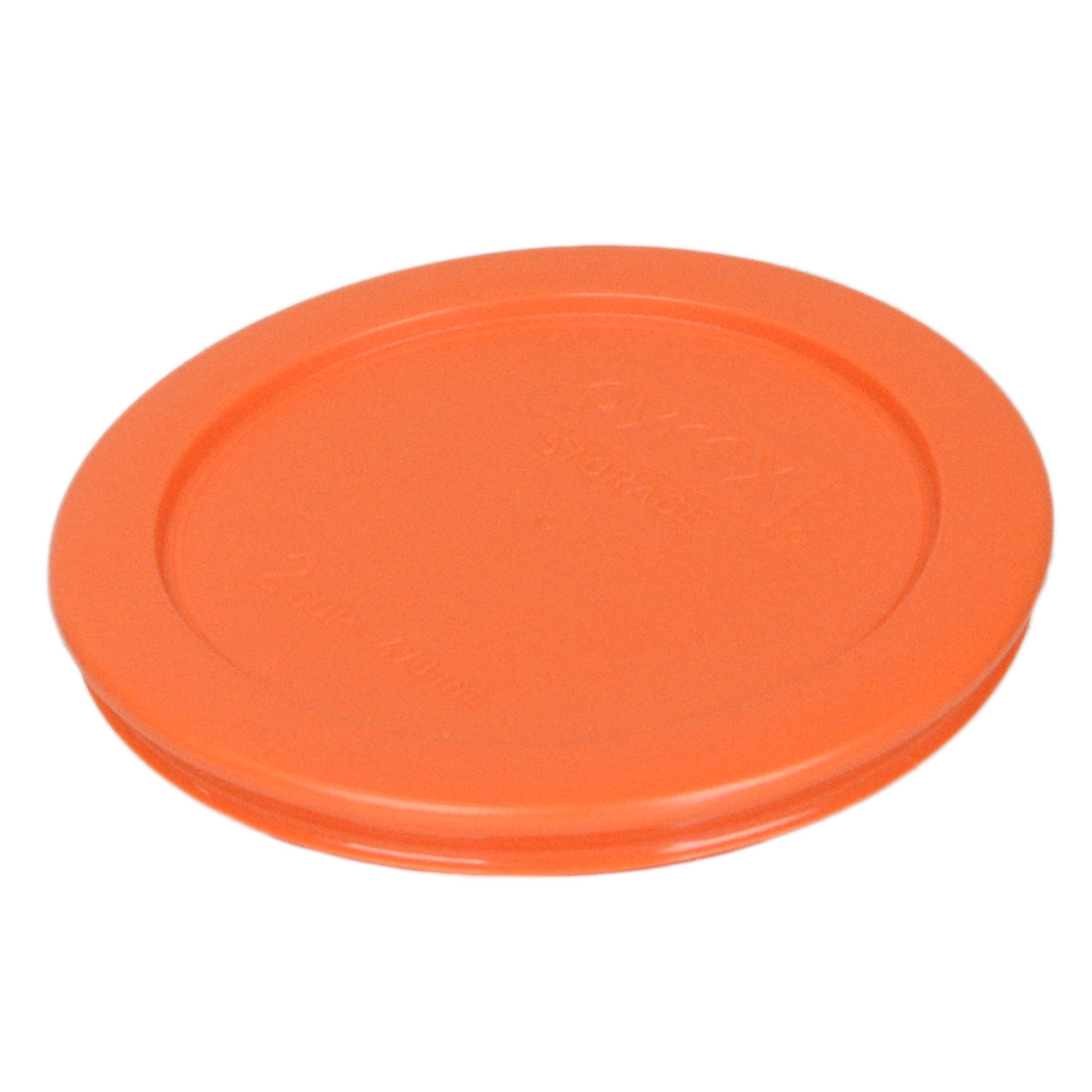 Pyrex 7200-PC Food Storage Replacement Lid, 2-Cup, Orange, 6-Pack, Made in USA