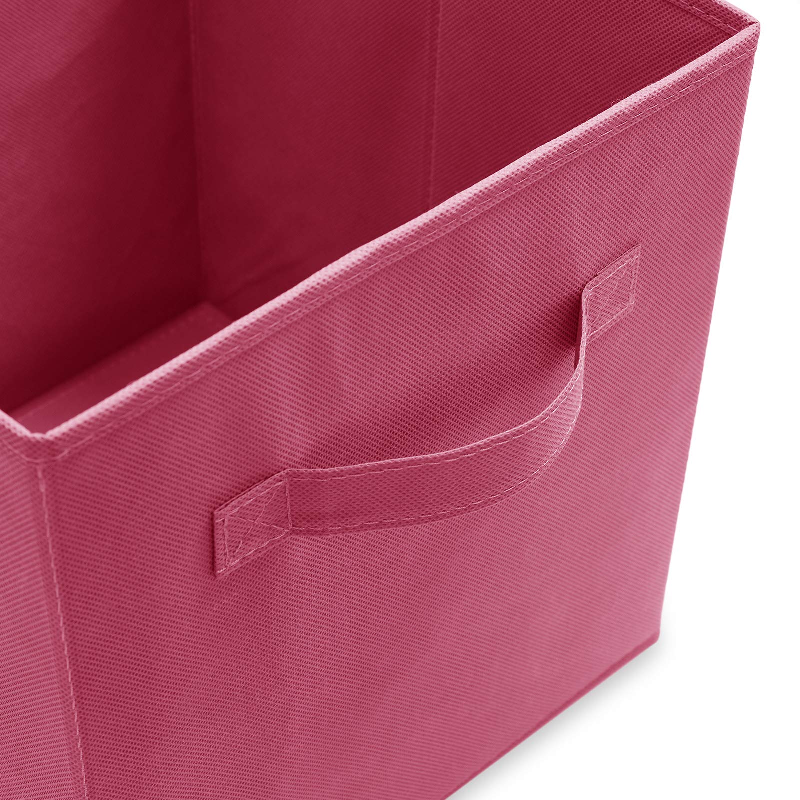 Casafield Set of 6 Collapsible Fabric Cube Storage Bins  Hot Pink - 11'' Foldable Cloth Baskets for Shelves  Cubby Organizers & More