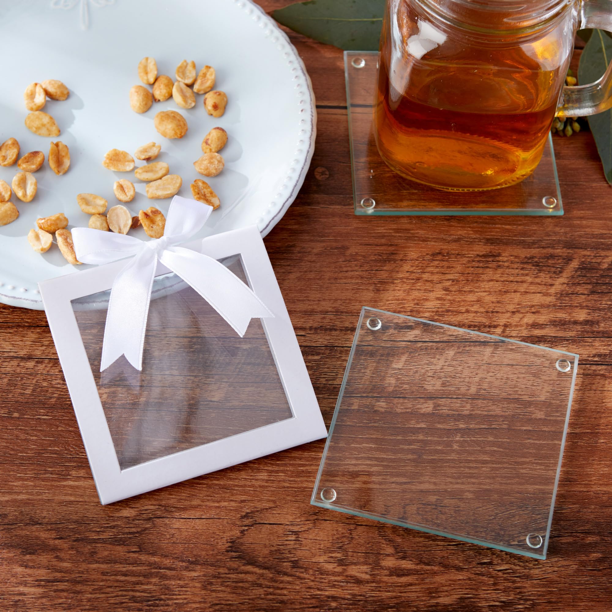 Clear DIY Glass Drink Coasters (Set of 12)  Home D?cor or DIY Party Favor