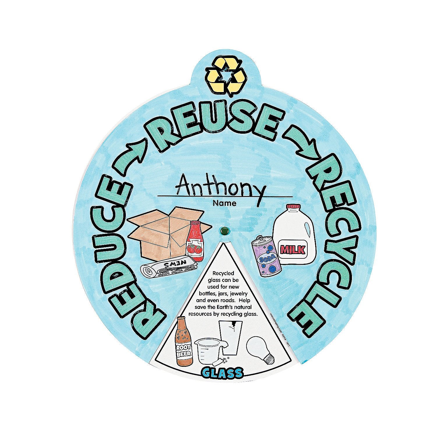 Color Your Own Recycling Wheel - Crafts For Kids And Fun Home Activities