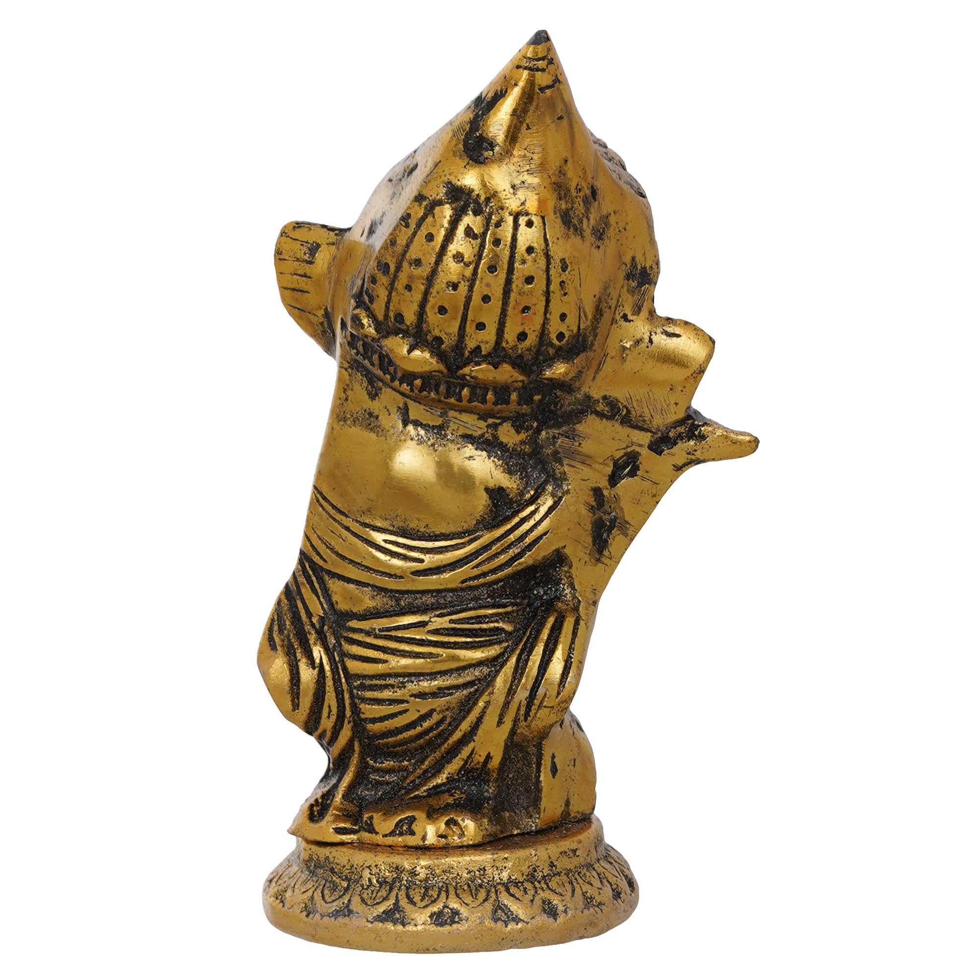 Tedlayer Ganesh Ji Murti Plate Metal Statue Idol Figurine Handmade Home Office Decor Pooja Metal Idol Decorations (Lord Ganesha