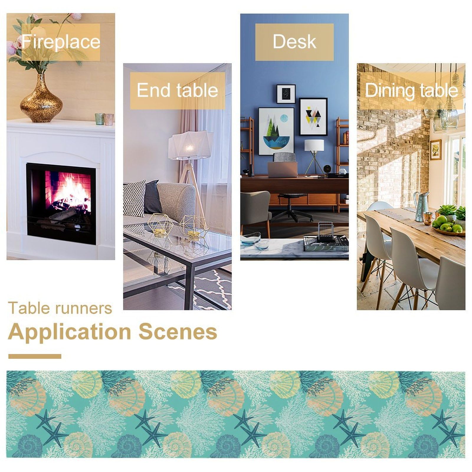 Coastal Beach Tablecloth,Sea Animals Starfish Summer Theme Nautical Sea Shells Satrfish Theam,Summer Ocean Home Decor For Table