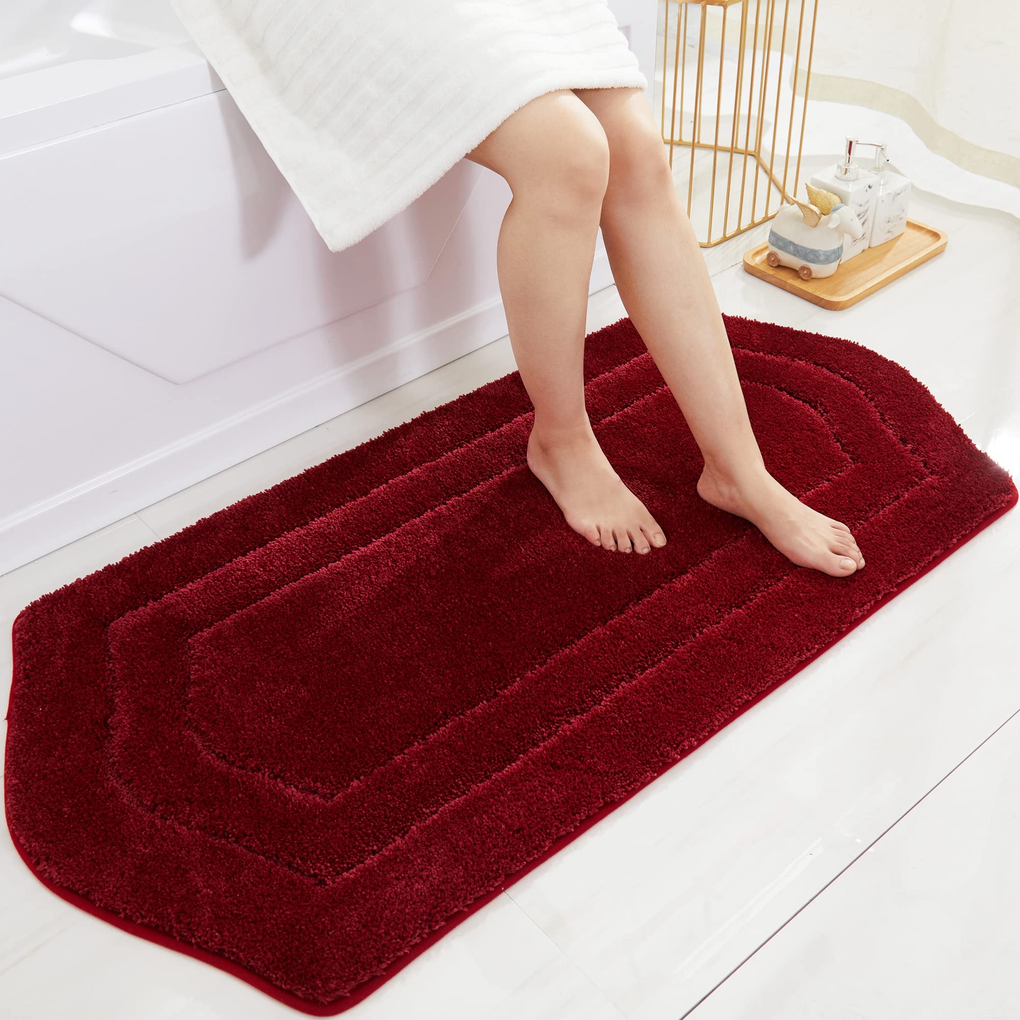 Cosy Homeer Extra Thick Bath Rugs For Bathroom - Anti-Slip Bath Linen Sets Mats Soft Plush100% Strong Polyester Living Room Bedr