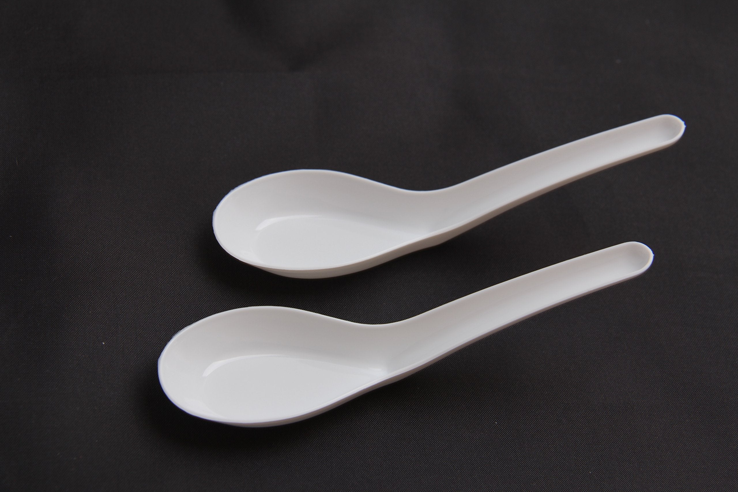 100 Pack Disposable Dining Asian Soup Spoons Chinese Spoon White Plastic