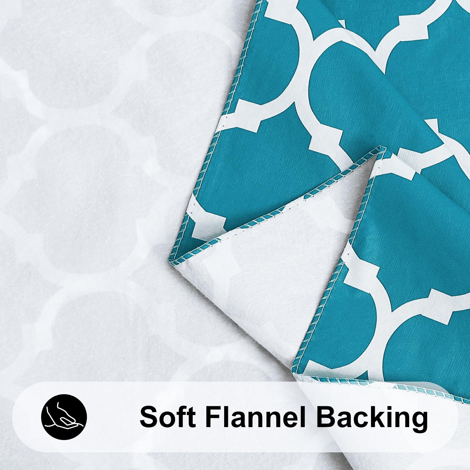 Smiry Rectangle Table Cloth Cover, Waterproof Vinyl Tablecloth With Flannel Backing For Rectangle Tables, Wipeable Spillproof Pl
