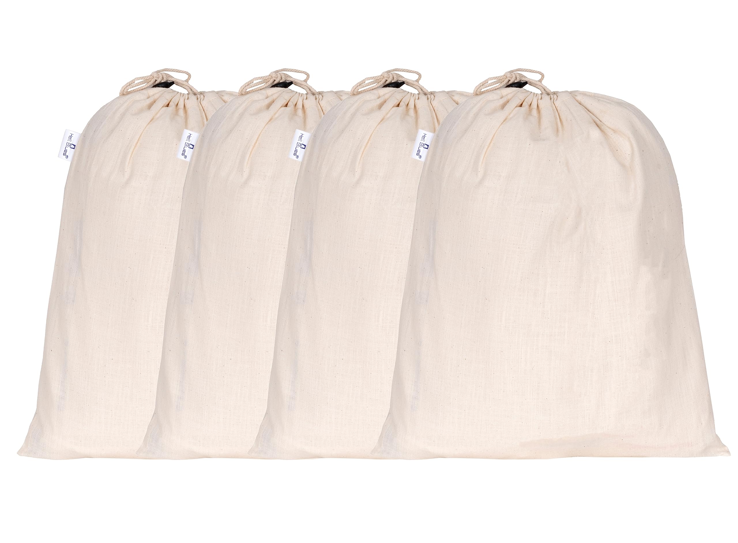 Bread Bags ~ 4 Pack Linen Homemade Bread Storage With Cord Lock 13 X 15 In (33Cm X 38Cm) ~ For Sourdough Loafs Food Storage Vegg