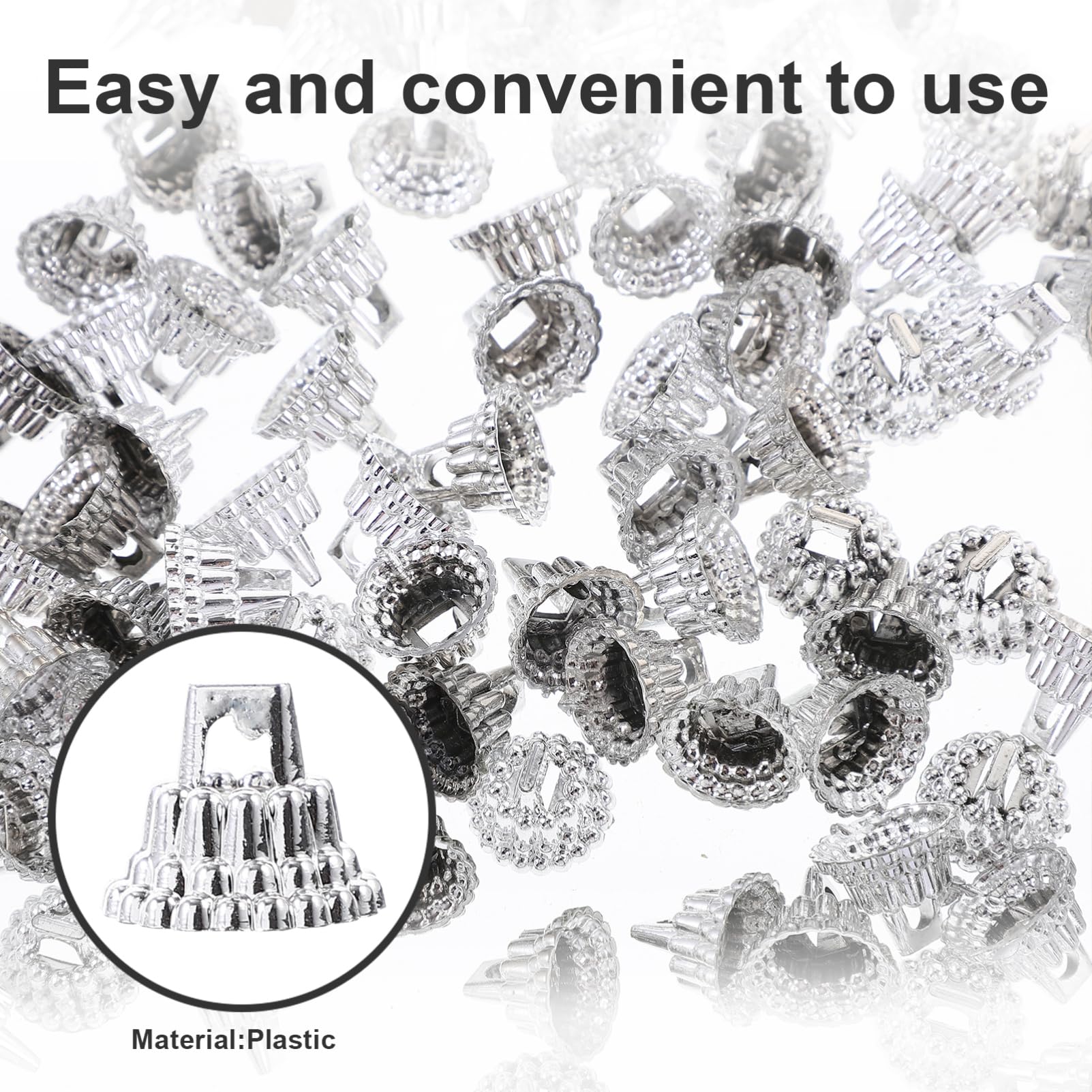 Veemoon 1set Replaceable Christmas End Caps Pendant for Holiday Ornaments Easy to Install Secure for Xmas Decorations and Tree D