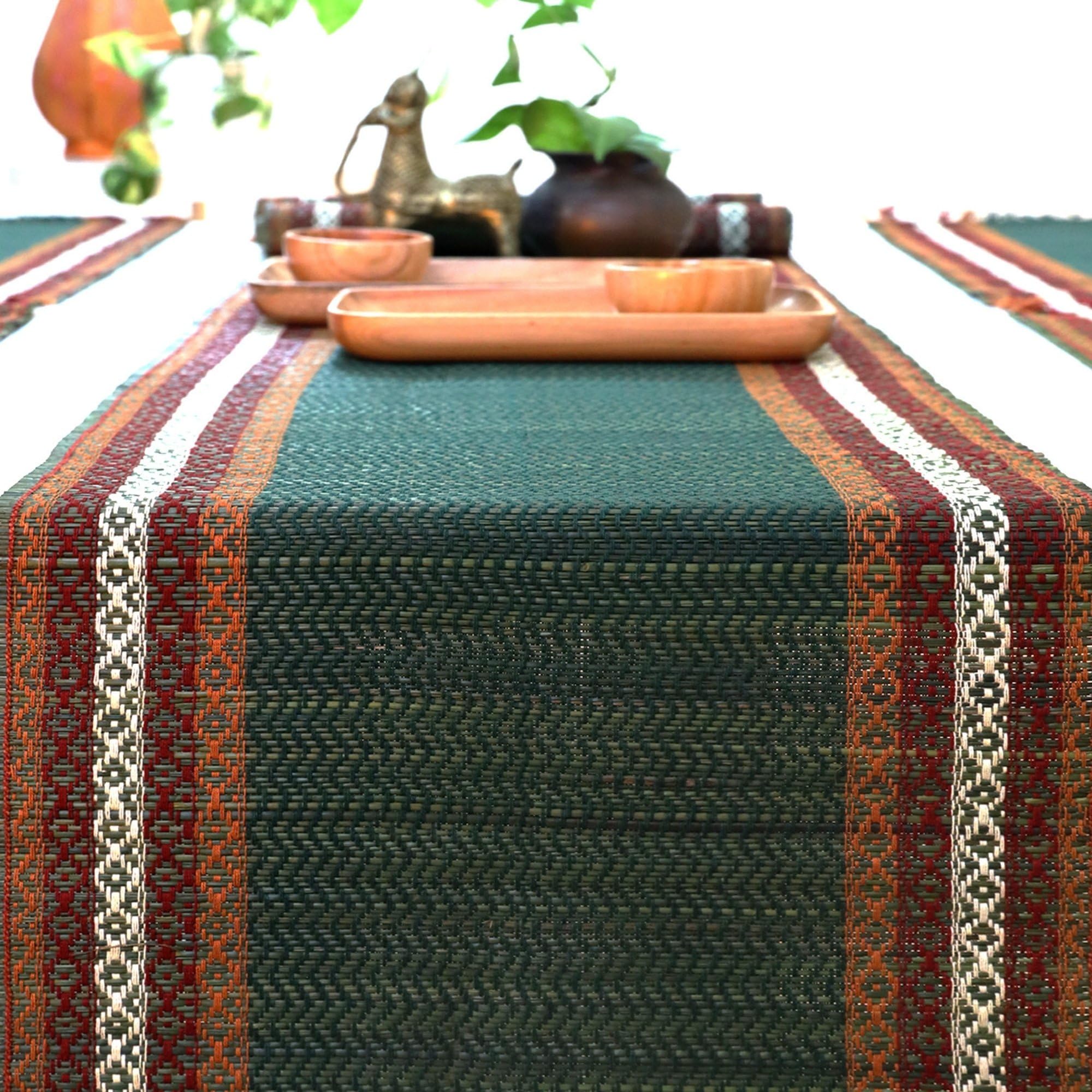 Peepul Tree Handmade Dining Table Runner | Sustainable Elegance Handcrafted From Eastern IndiaS Indigenous Grass | Non-Slippery