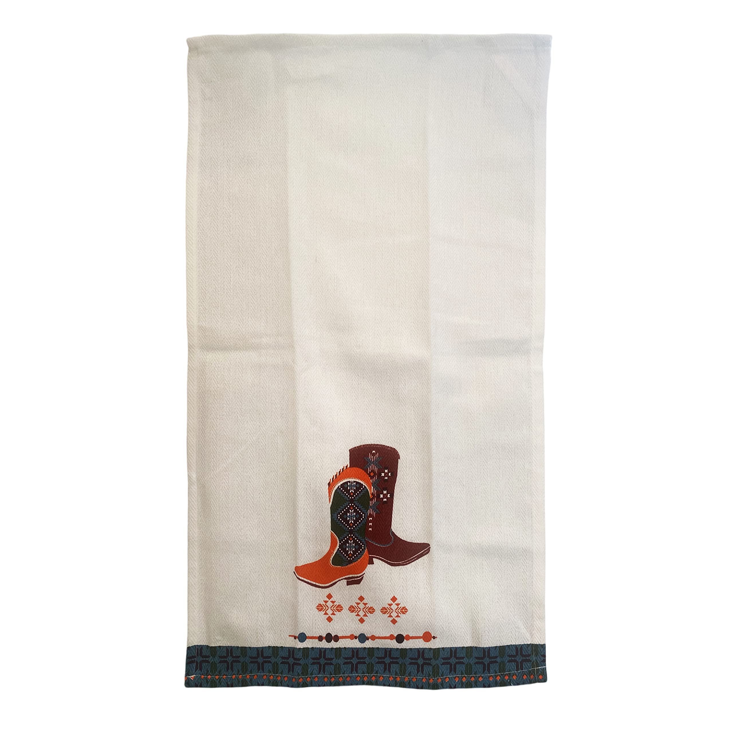 Sonoran Souvenirs Southwestern Cowboy Boots Kitchen Hand Towel (16'' X 28'') Machine Washable Cloth Tea Towels For Kitchen Diner