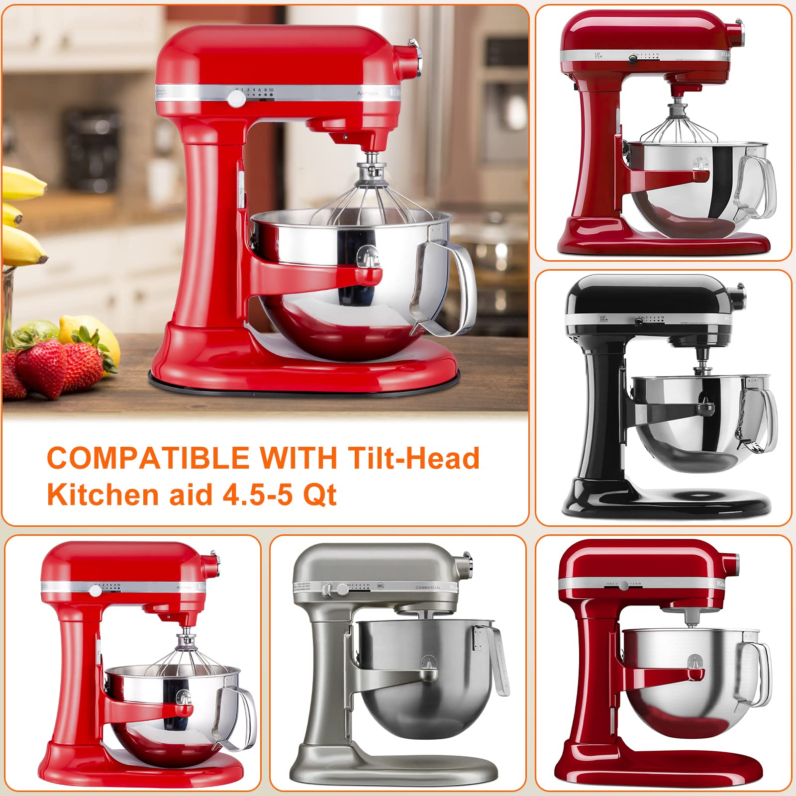Mixer Mat Slider For Kitchenaid 5-8 Qt Tilt Head Stand Mixer - Bamboo Kitchen Appliance Sliding Tray Mixer Mover Slider Board Co