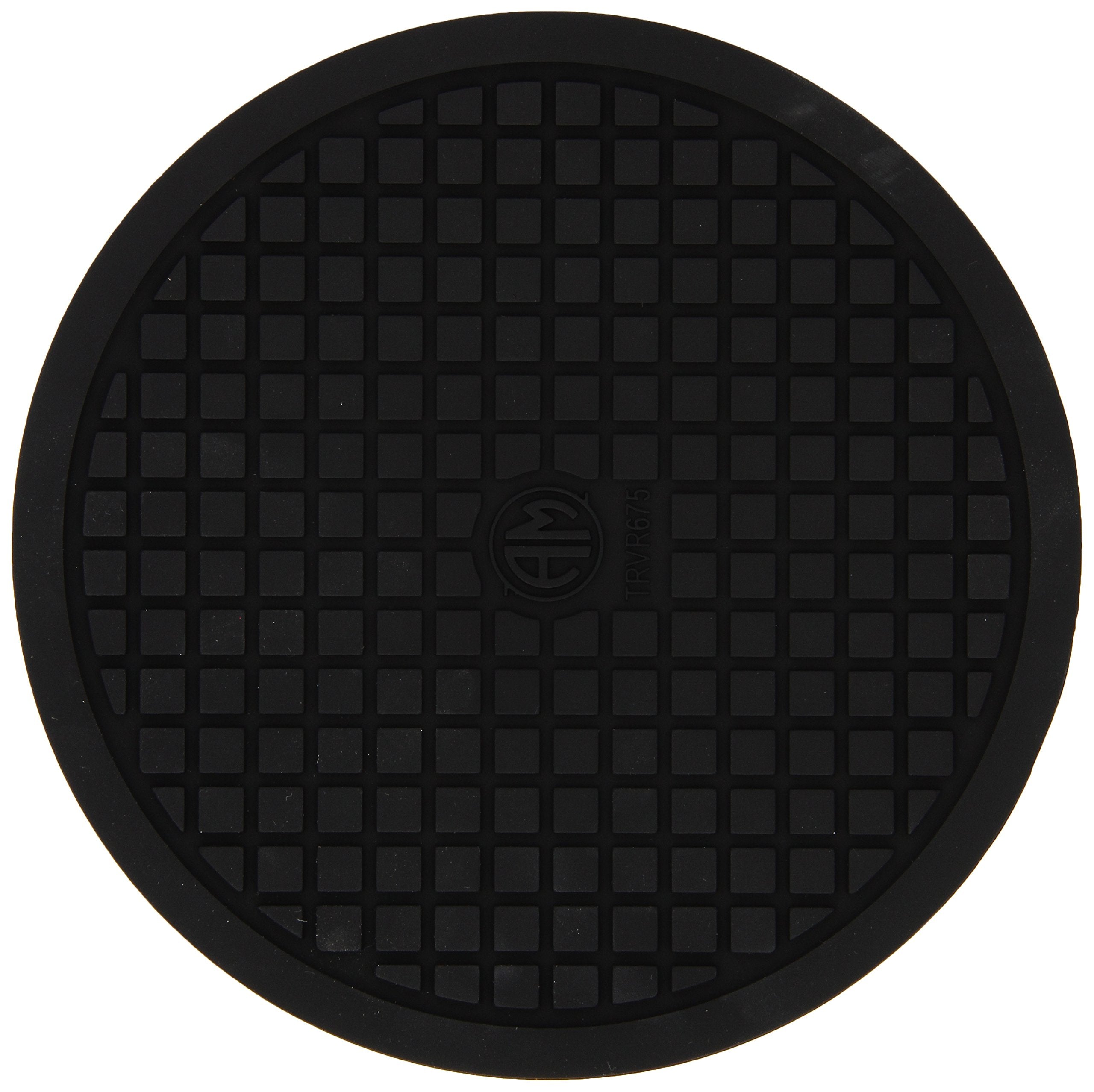 American Metalcraft Trvr675 Cast Iron Silicone Trivets, 6.75'' Length X 6.75'' Width, Black