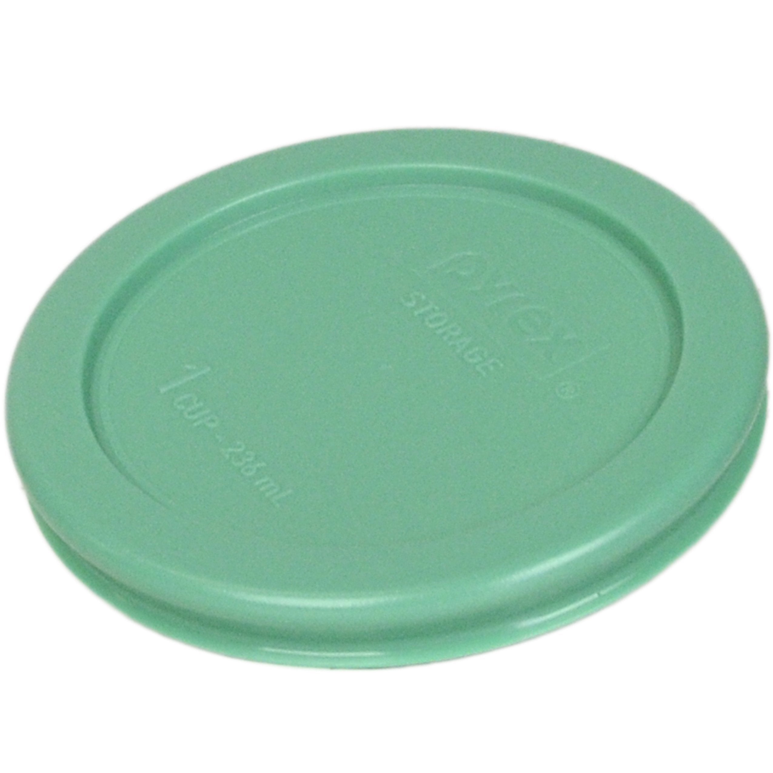 Pyrex 7202-Pc 1-Cup Green Plastic Food Storage Lid, Made In Usa - 10 Pack