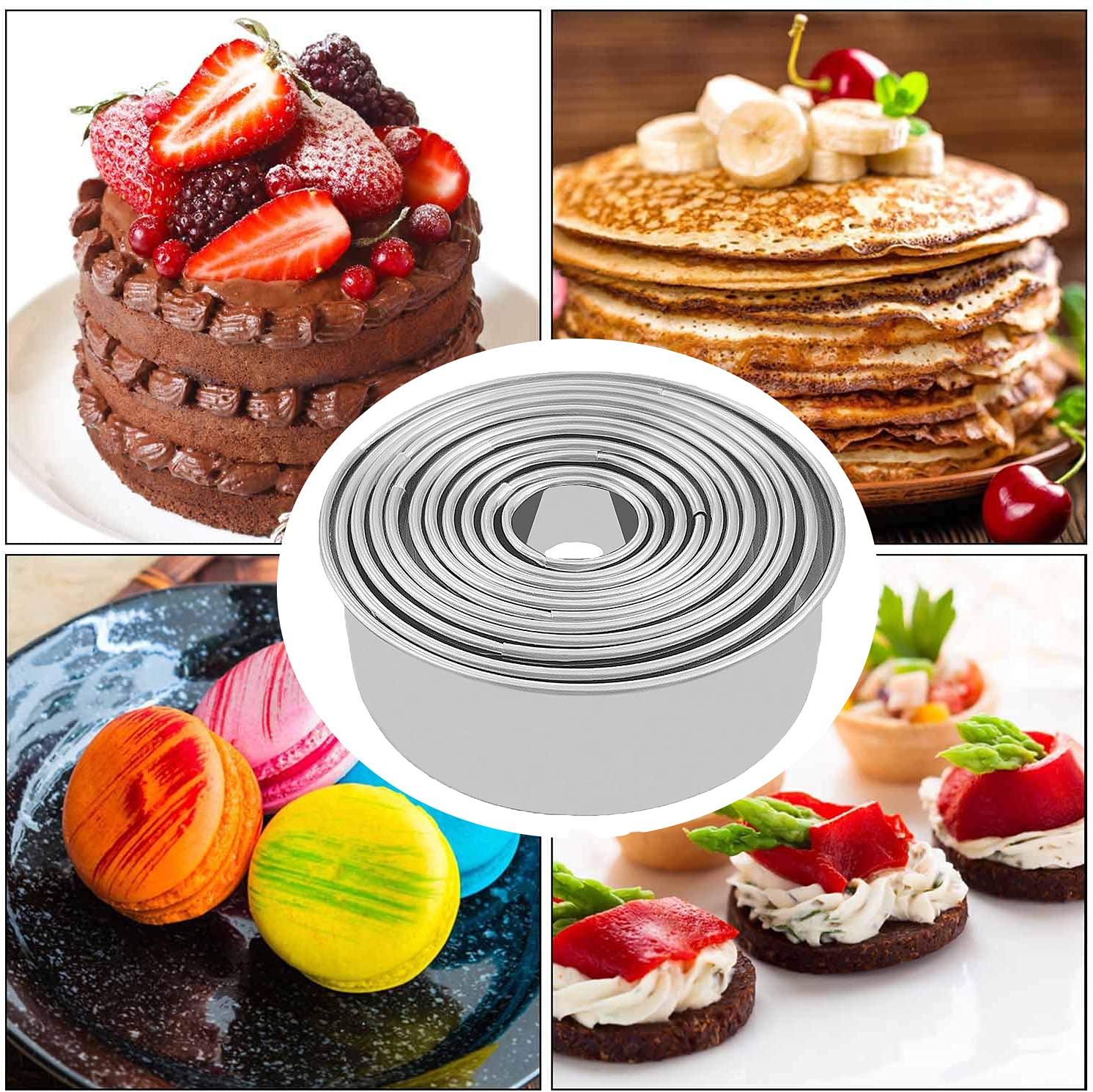 Cookie Cutters - Biscuit Cutters/Stainless Steel Dumpling Cutters/Cake Pastry Cutters/Cake Cookie Scone Cutters Molds Stamps For