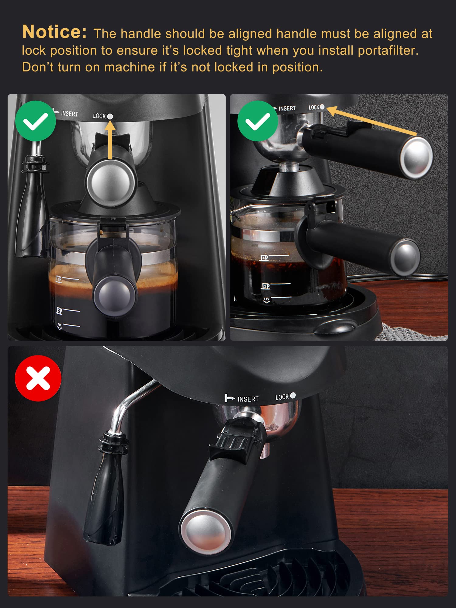 Yabano Espresso Machine  3.5Bar Espresso Coffee Maker  Espresso and Cappuccino Machine with Milk Frother  Espresso Maker with Steamer