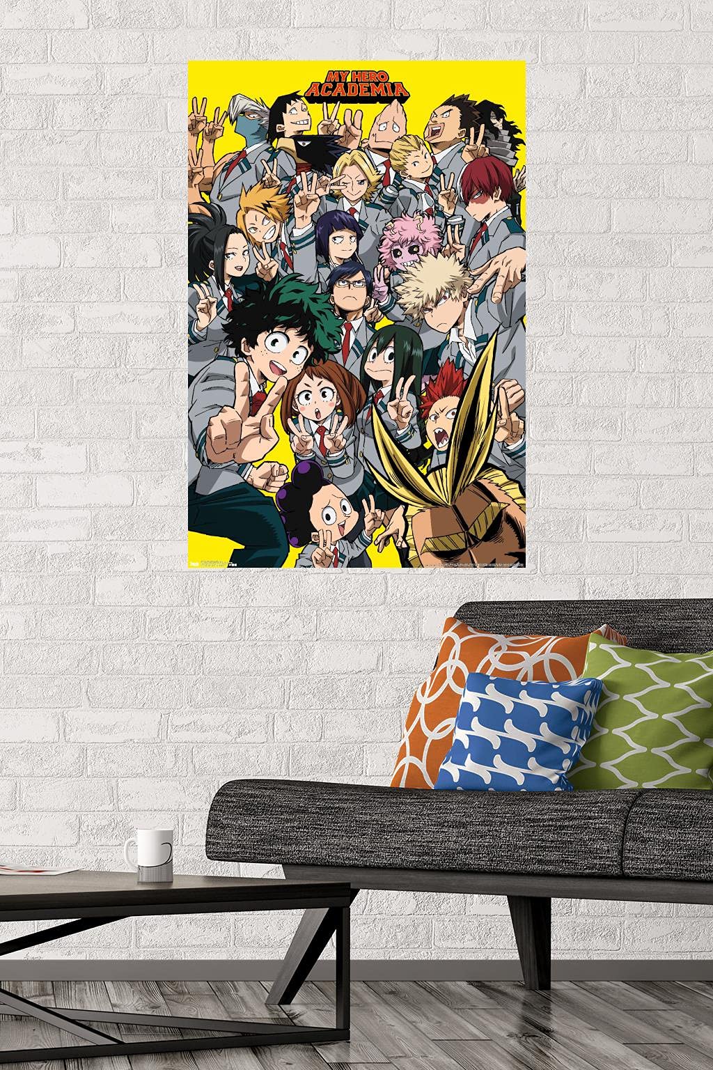 Trends International My Hero Academia - Selfie Wall Poster, 22.375'' X 34'', Poster & Mount Bundle