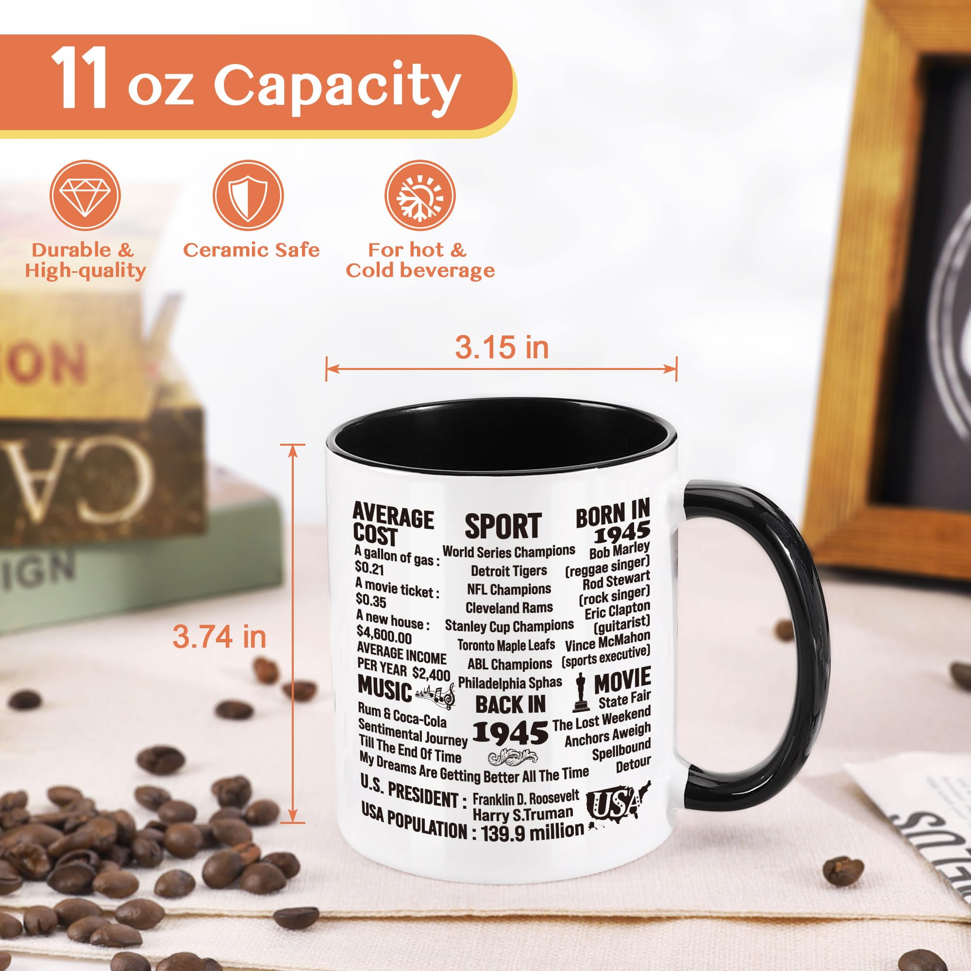 80th Birthday Gifts for Her - 80th Years Old Birthday Gifts for Women - Vintage 80th Birthday Decorations for Women - 80th Birth