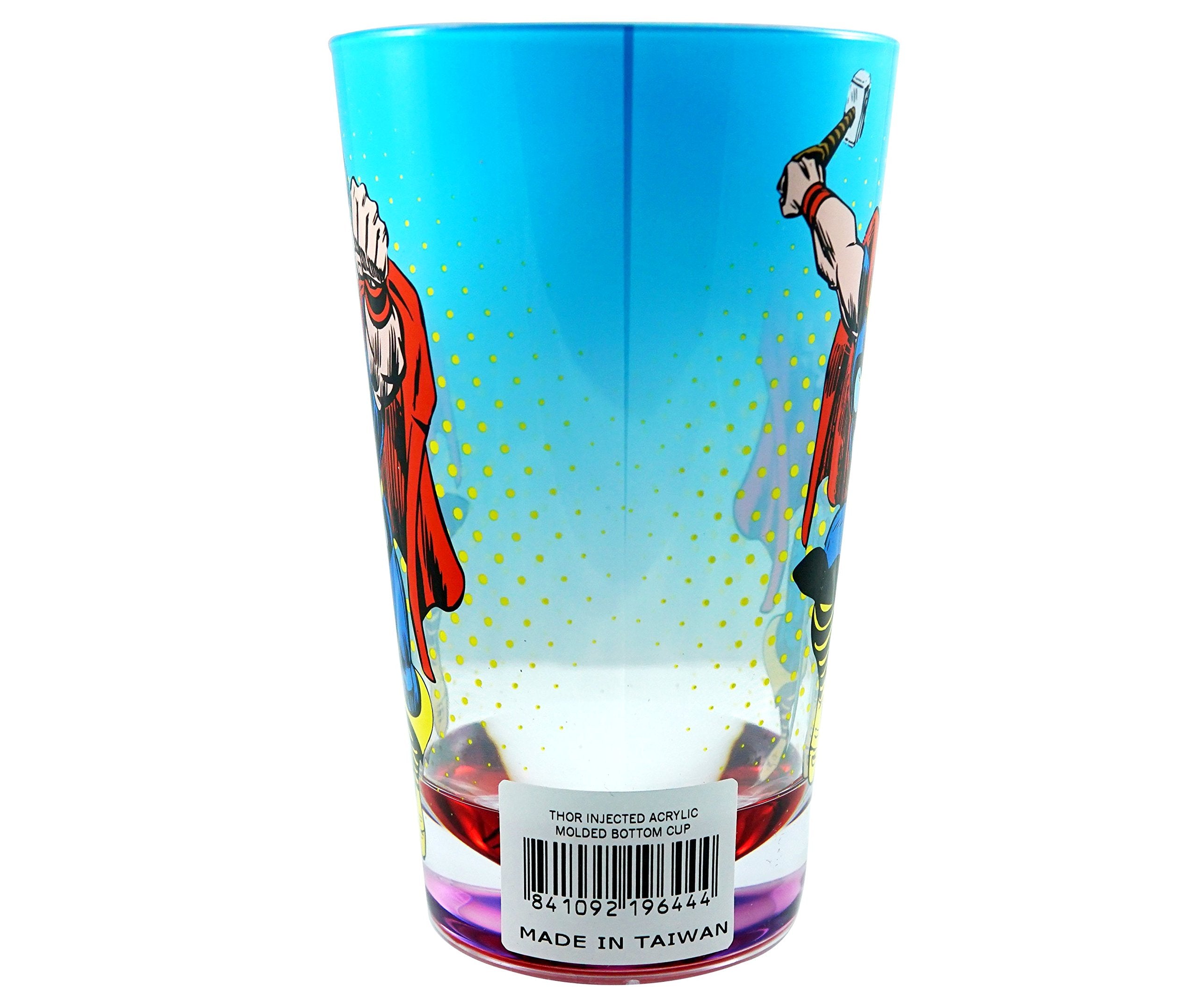 Just Funky 19 Oz Marvel Official Thor: Comic Book Original Premium Acrylic Pint Glass