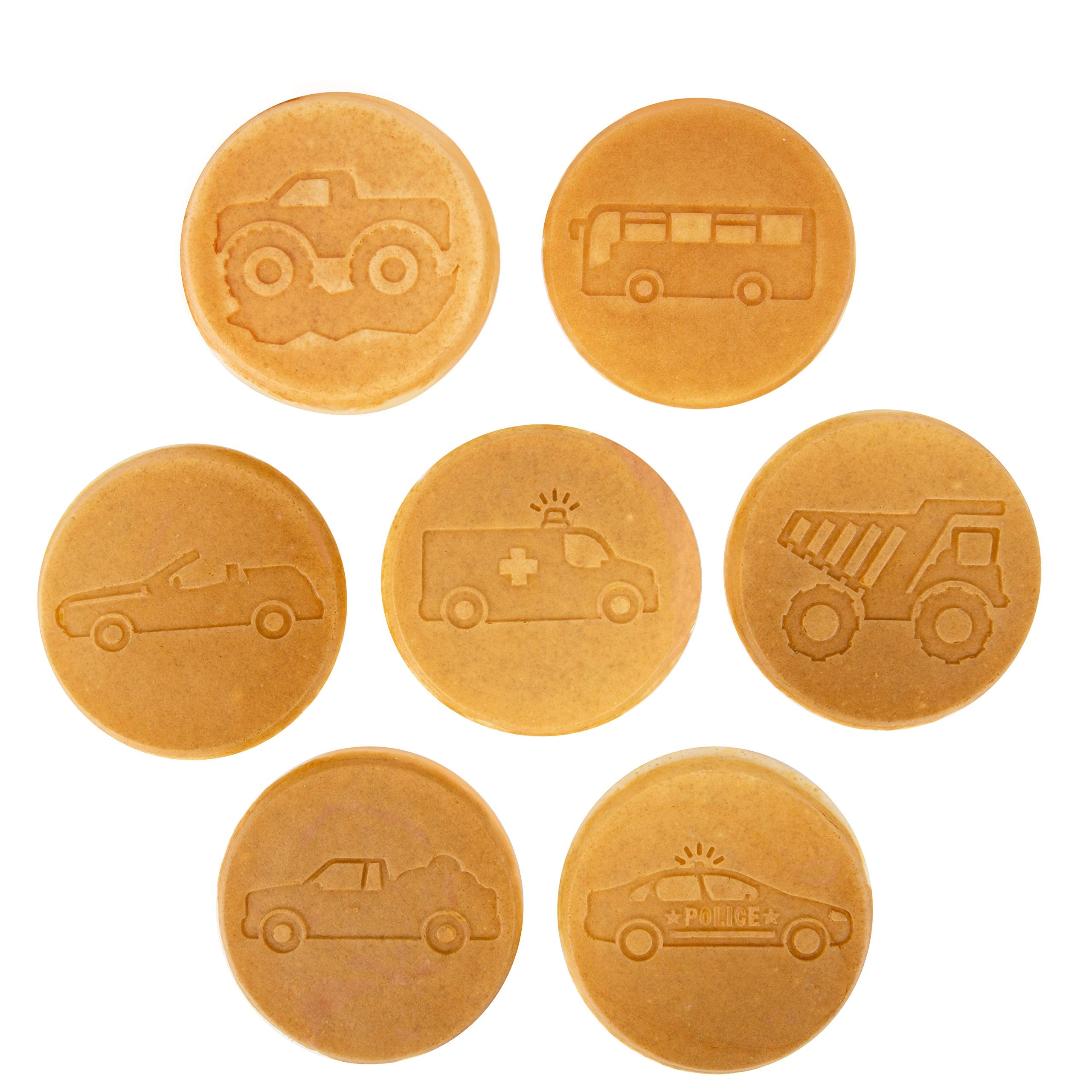 Car & Truck Mini Pancake Pan - Make 7 Unique Flapjack Cars, Nonstick Pan Cake Maker Griddle For Breakfast Fun & Easy Cleanup, Un