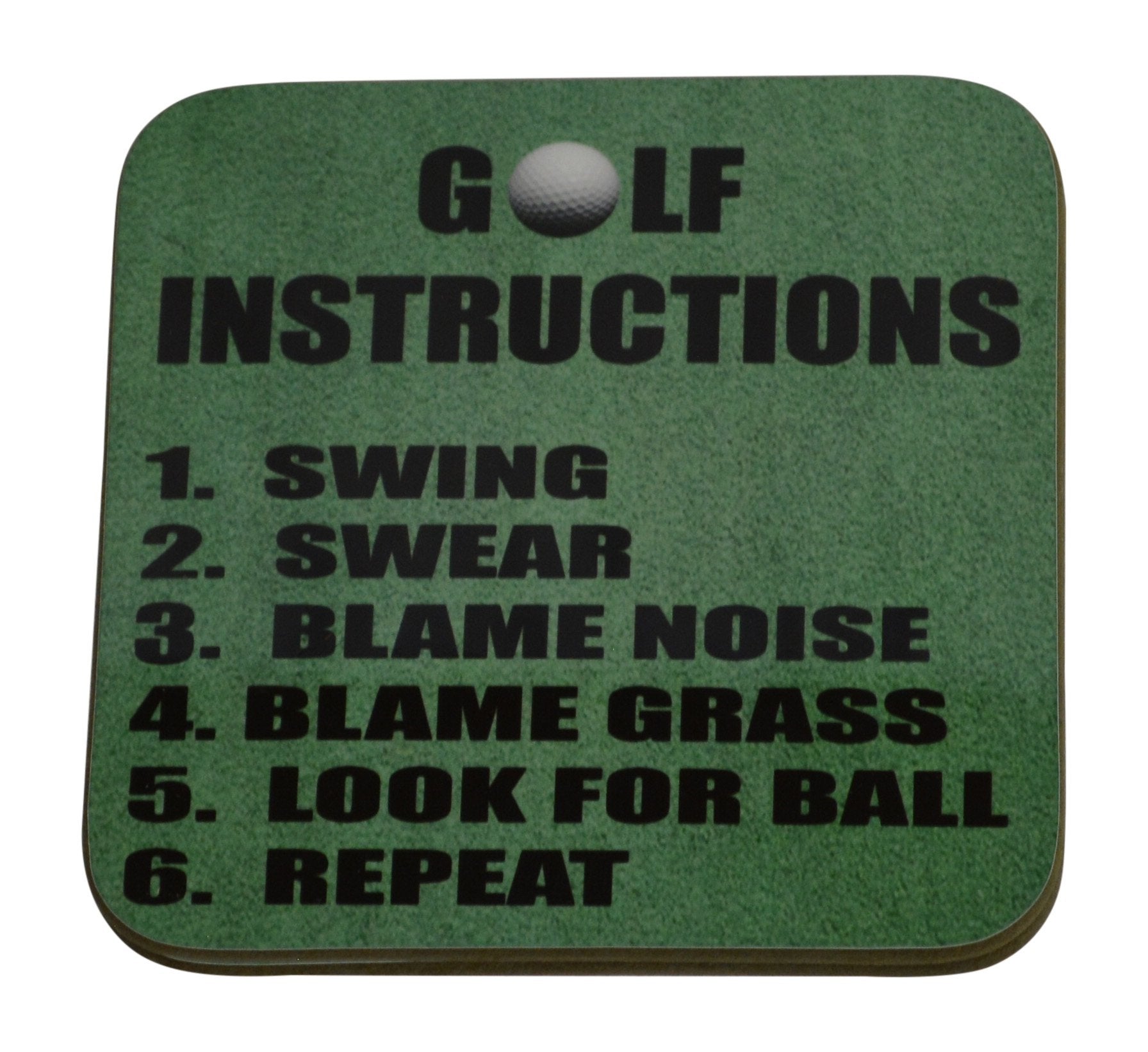 Rogue River Tactical Golf Drink Coaster Set Gift For Golfer Golfing Joke Funny Home Kitchen Barware
