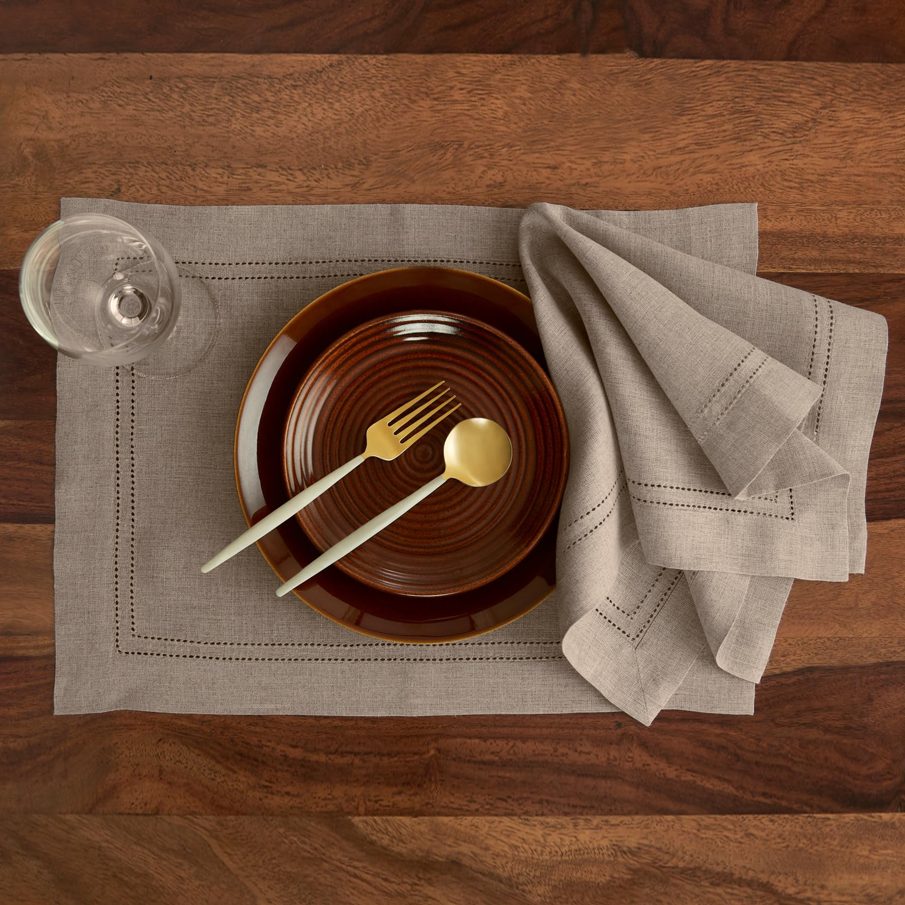 Solino Home Linen Dinner Napkins 20 X 20 Inch - 100% Pure Linen Natural Cloth Napkins Set Of 4 For Spring, Easter - Linen Double