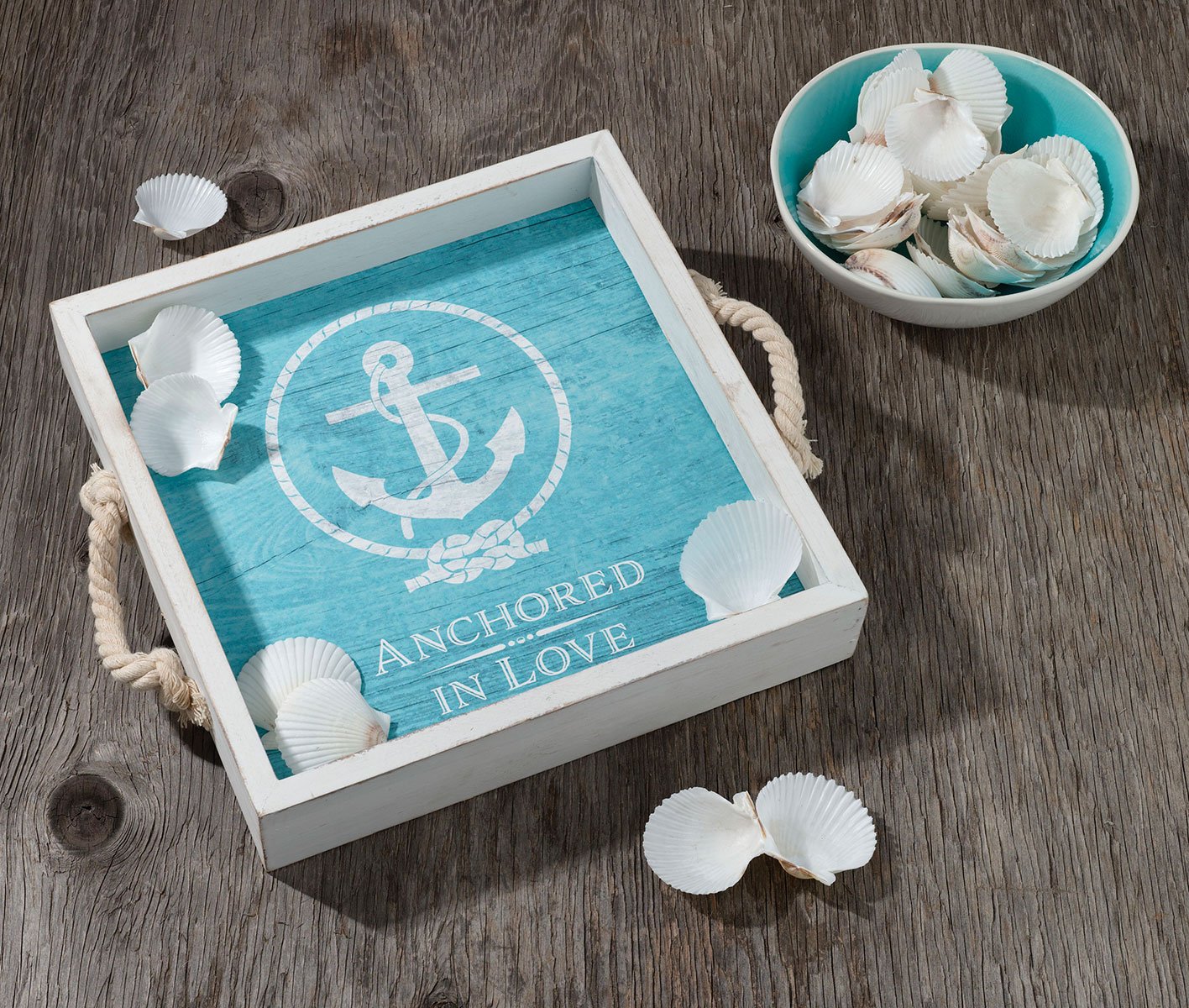 Lillian Rose, Multicolor Wt510 Al Anchored In Love Breakfast Wedding Tray