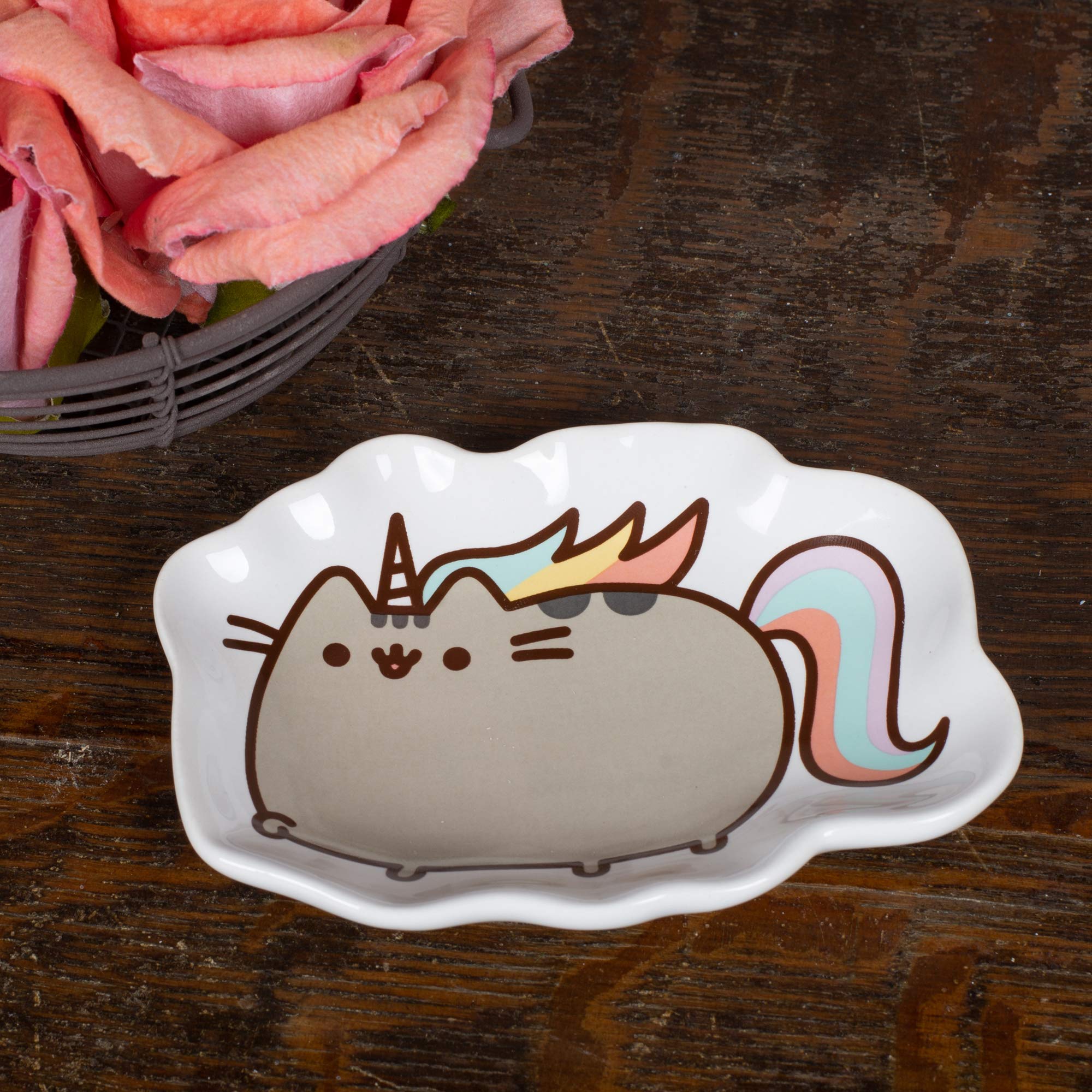 Enesco Pusheen by Our Name is Mud Pusheenicorn Stoneware Dish  Multicolor  4.5 Inches Trinket Tray
