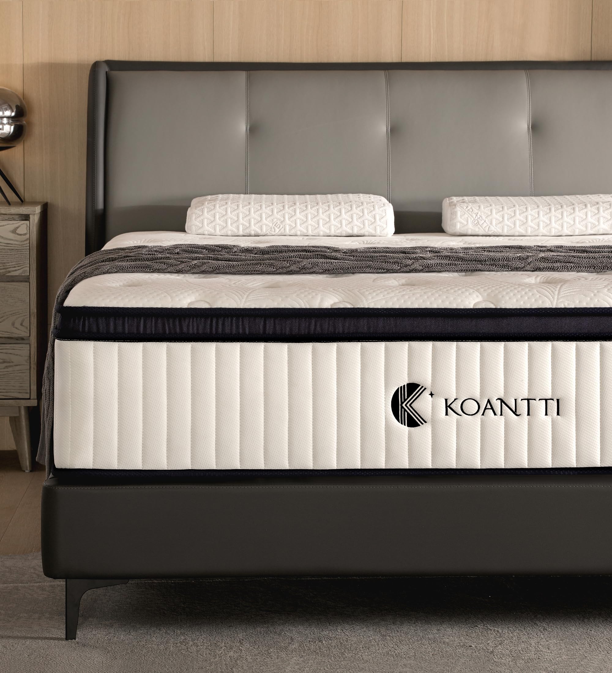Koantti Queen Mattress,12 Inch Queen Size Mattresses Memory Foam Hybrid White Mattress In A Box,With Provide Support And Improve