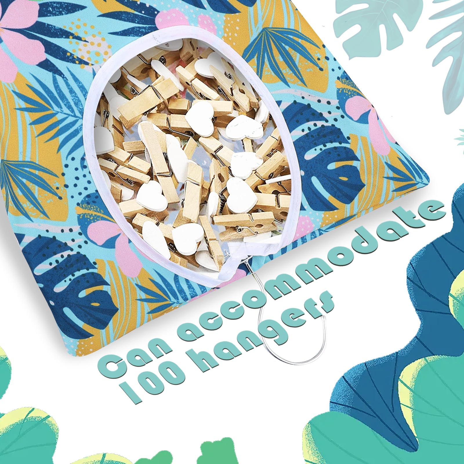 2 Pcs Leaves Style Clothes Pin Bag Clothespin Bag Holder Clothespin Holder 15 X 11 Inch Clothes Pin Hanging Bag Clothespin Bag F