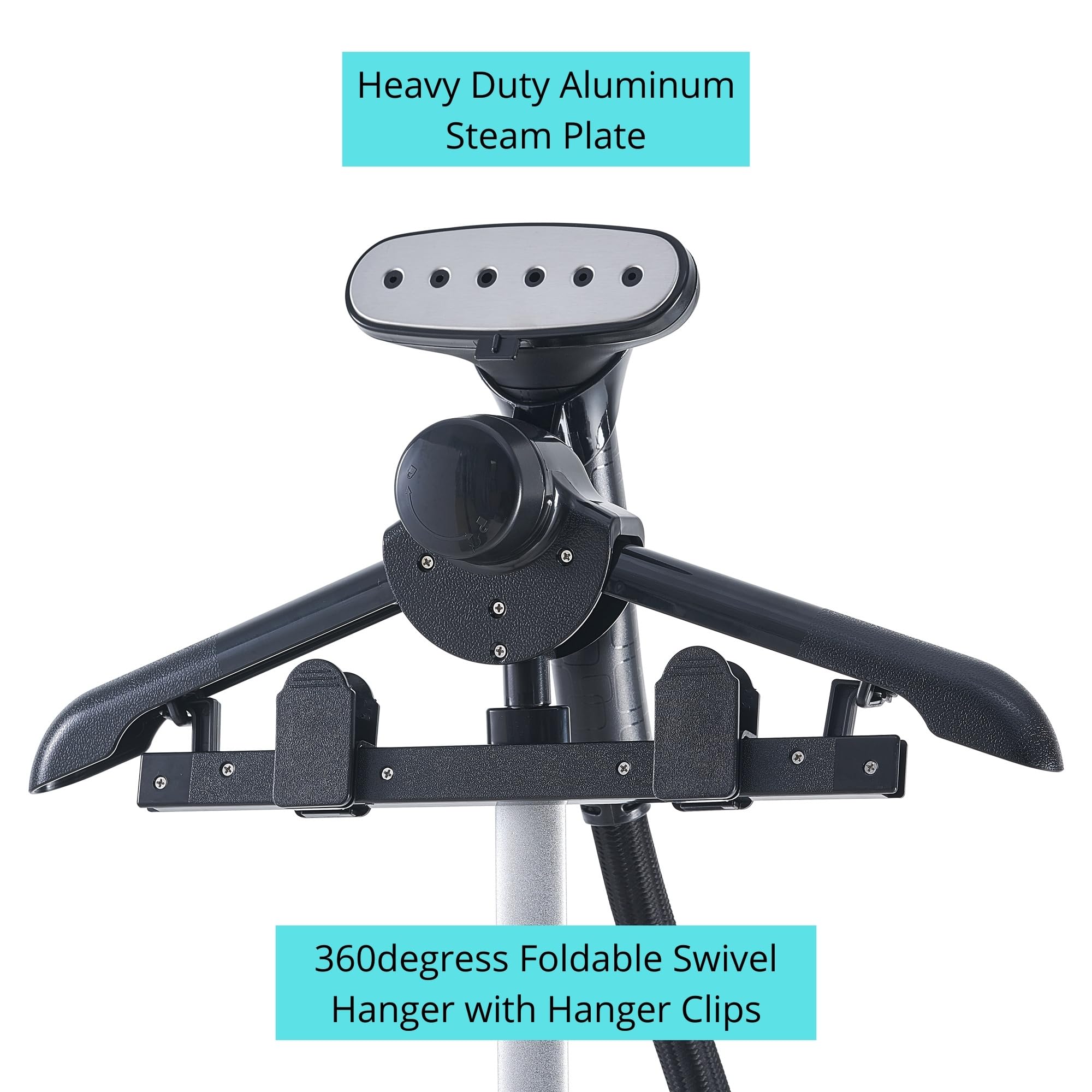 True & Tidy Pro Heavy-Duty Commercial Full Size Garment Steamer For Clothes With 3 Steam Settings, Extra Large 2.9L (98 Oz) Wate