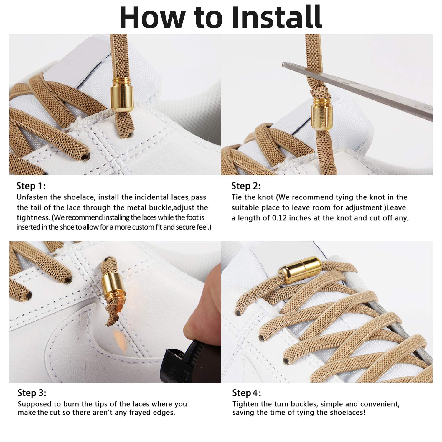 Anan520 Tieless Elastic Shoe Laces, No Tie Shoelaces For Kidsadults Red