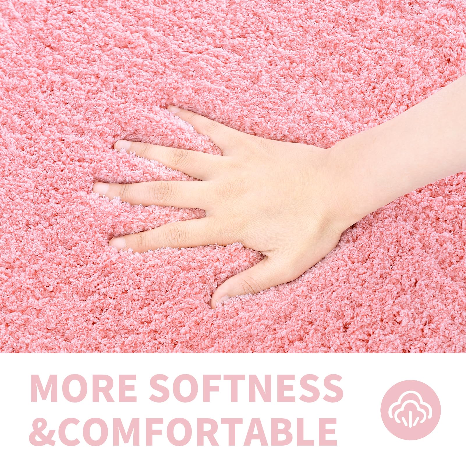 Cozecube Pink Bathroom Rug 59'' X 24'', Bath Mats For Bathroom Non Slip, Ultra Soft Bath Rugs For Bathroom Washable, Plush Micro