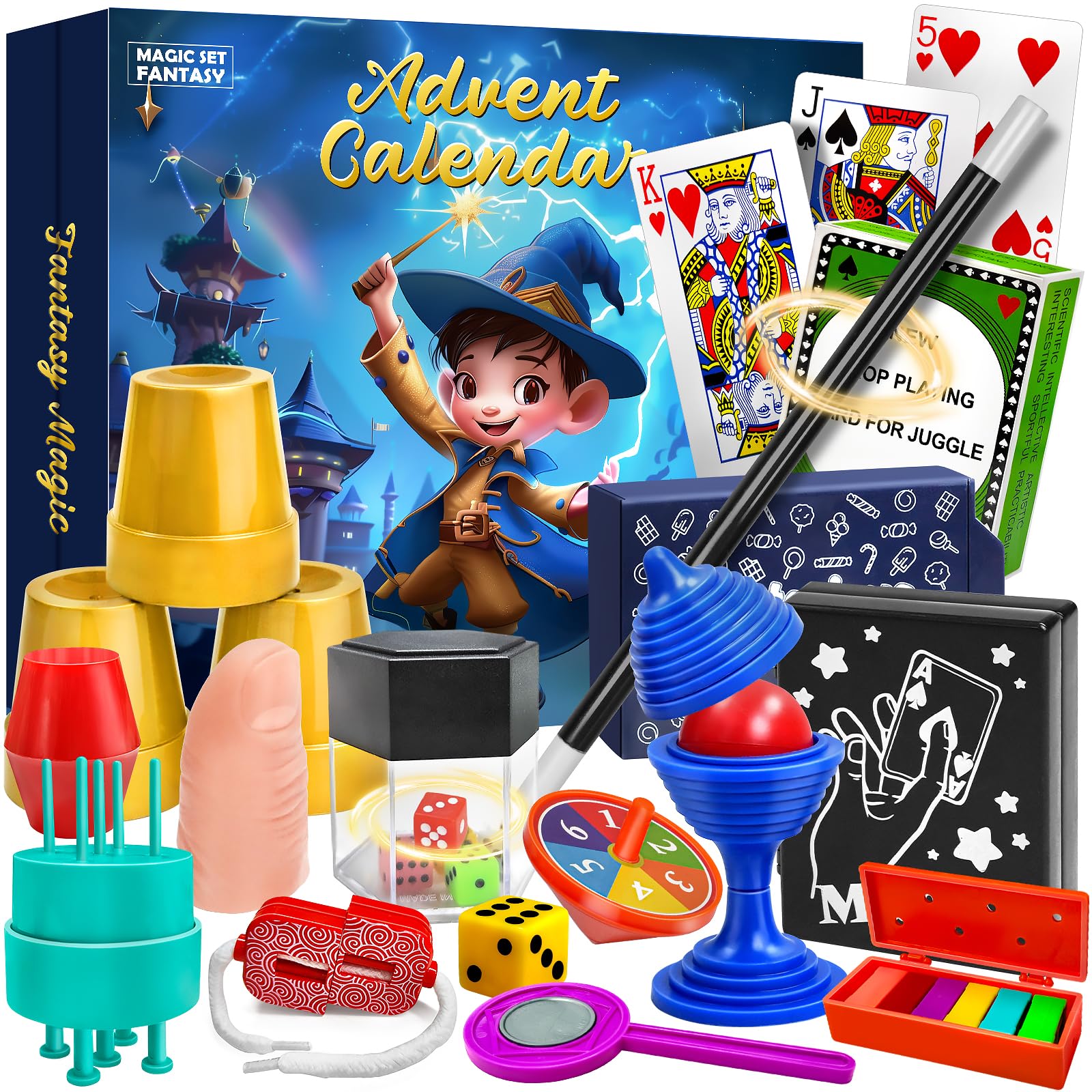 Advent Calendar 2025 Magic Set Tricks Toys for Kids to Perform with Video S-T-E-M Gifts for 8-12 Age Teen Boys and Girls Christm