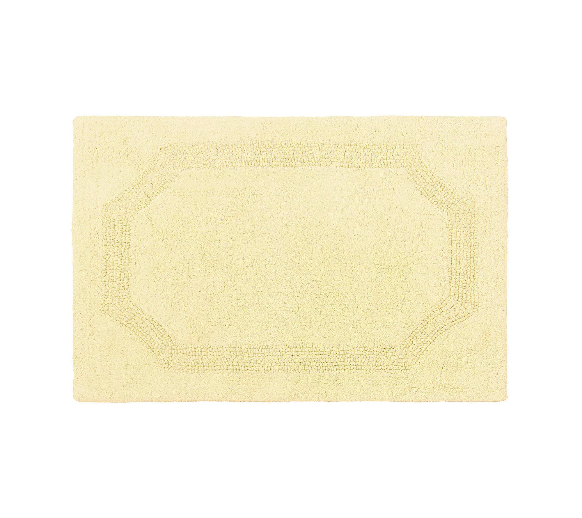 Laura Ashley Reversible Cotton 17 x 24 in. Bath Mat, Yellow