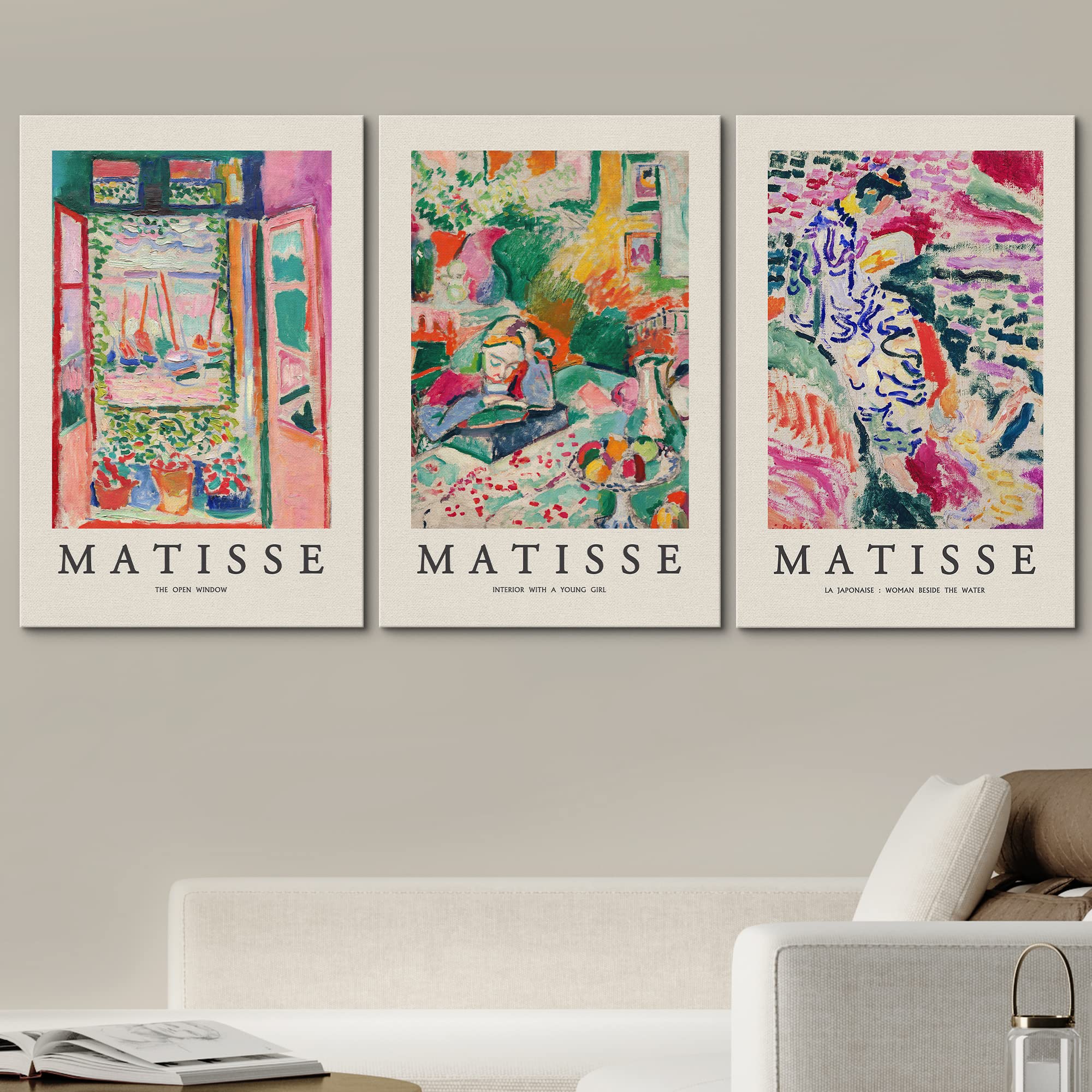 Wall26 Canvas Wall Art Print Set French Floral Rainbow Landscapes Henri Matisse Nature Plants Illustrations Modern Relax/Calm Mu