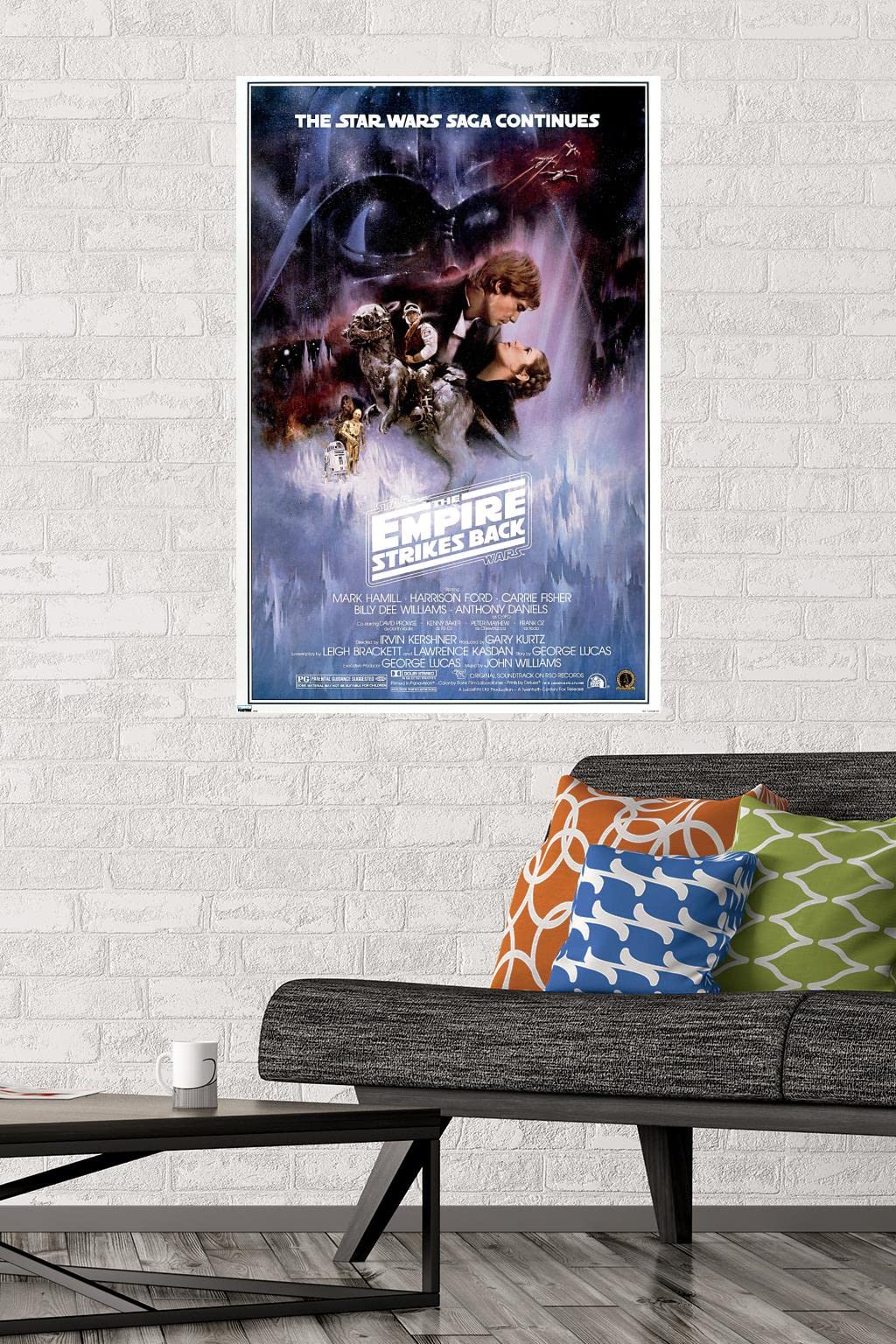Trends International 24X36 Star Wars: The Empire Strikes Back - One Sheet 2 Wall Poster, 24'' X 36'', Unframed Version