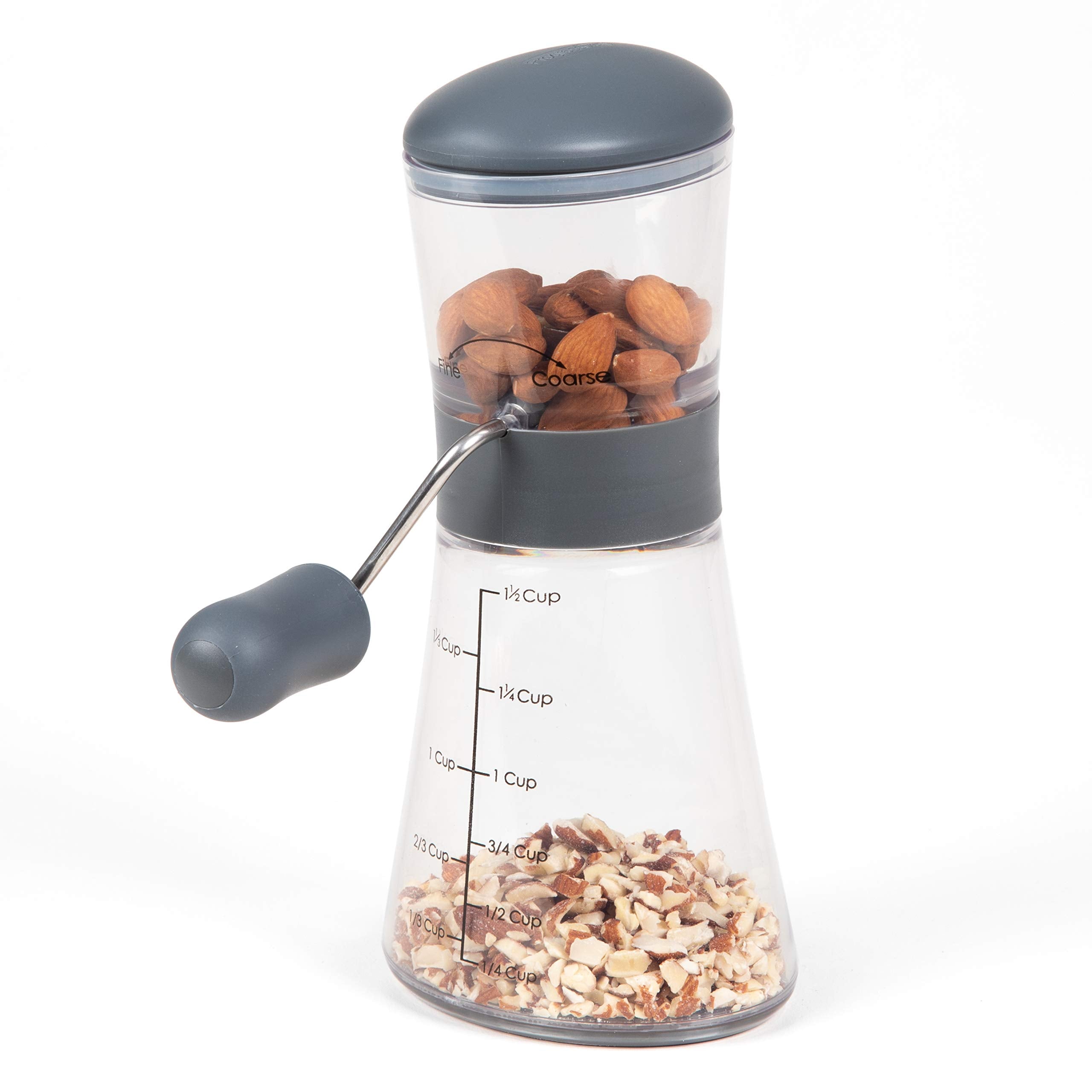 Prepworks By Progressive Nut Chopper With Non-Skid Base, Gray